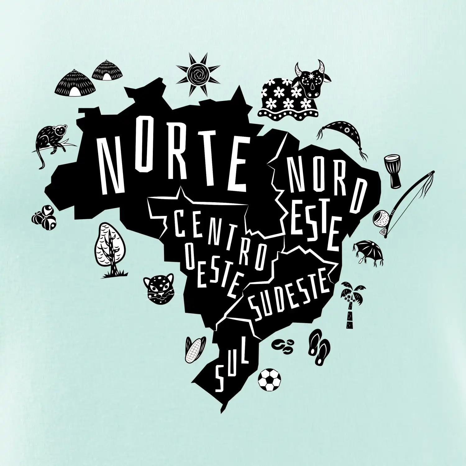 Brazílie mapa a zvyky