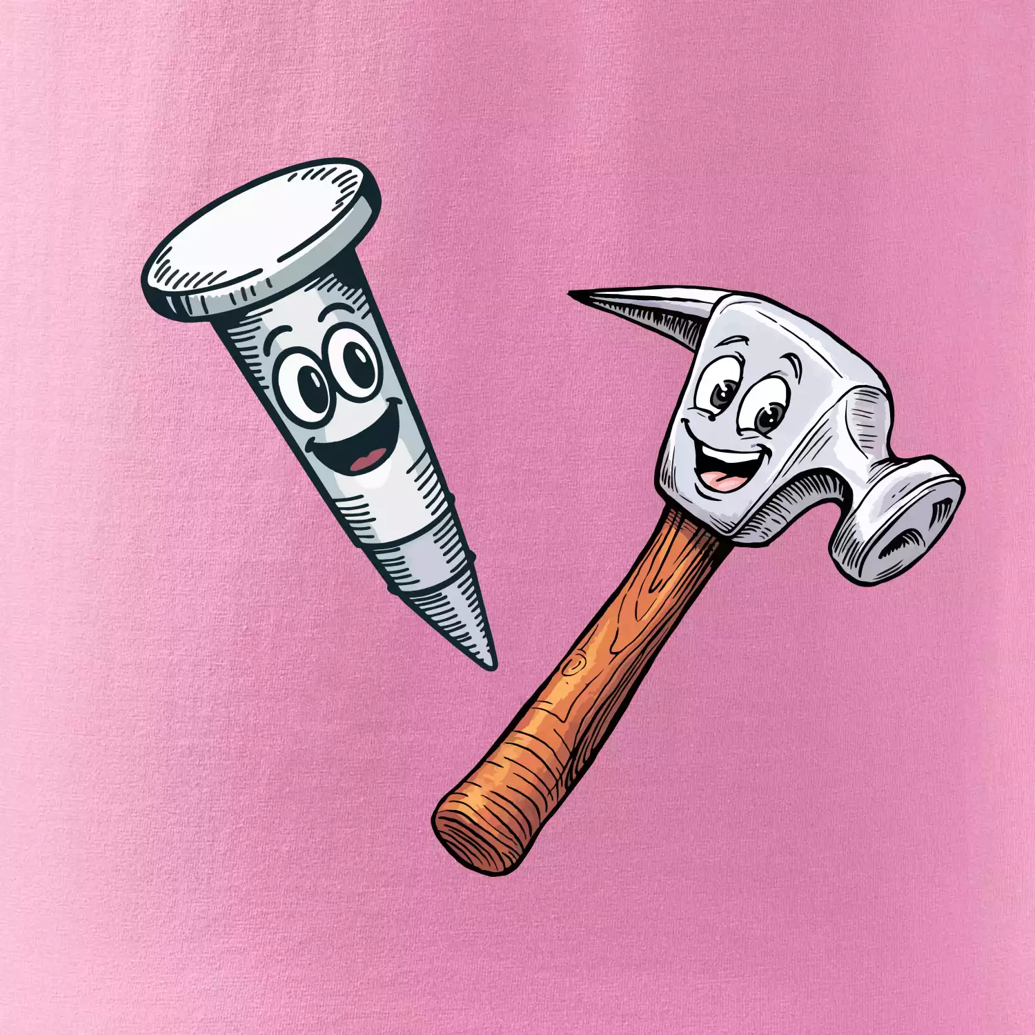 Parové triko - Kladivo a hřebík