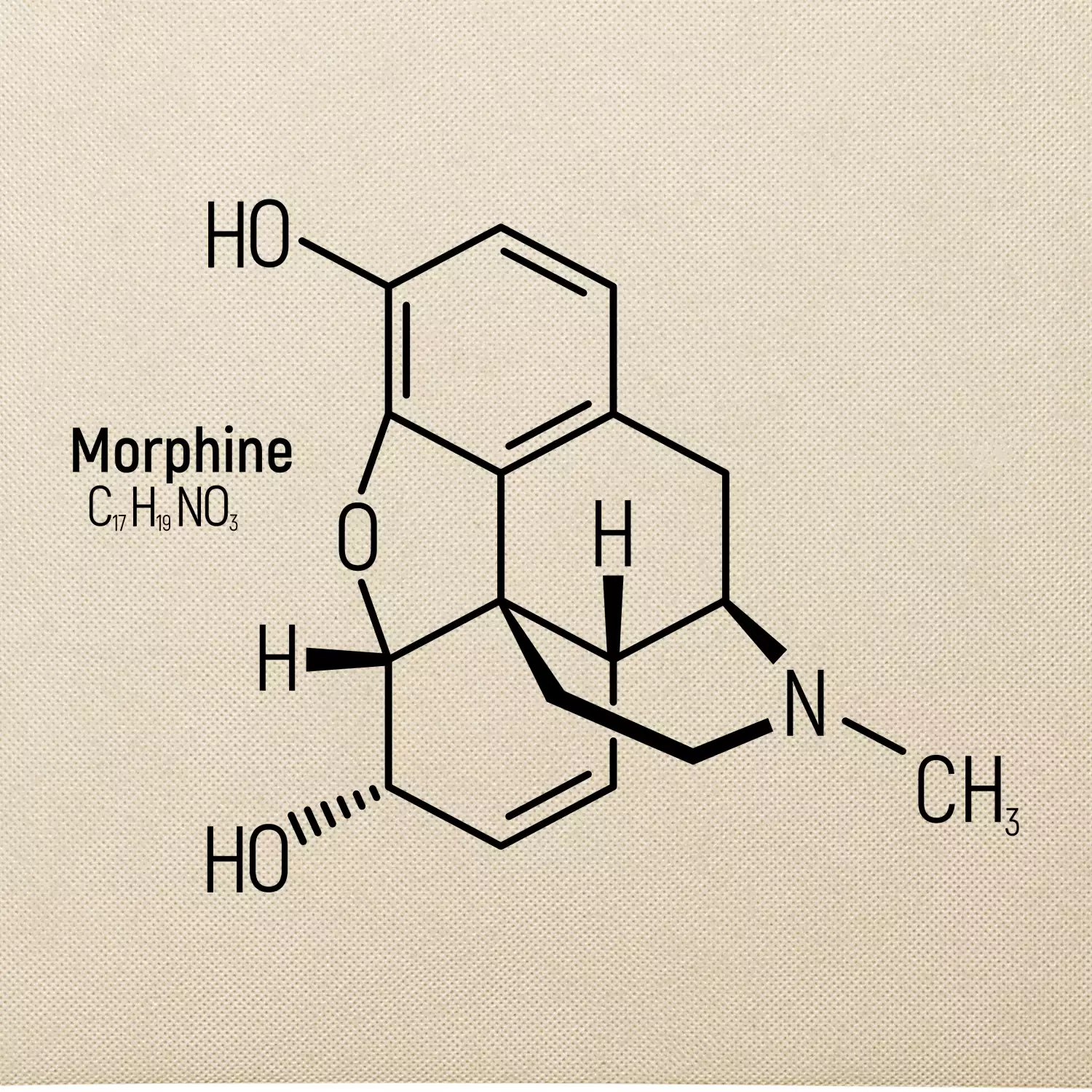 Molekulární struktura Morfin