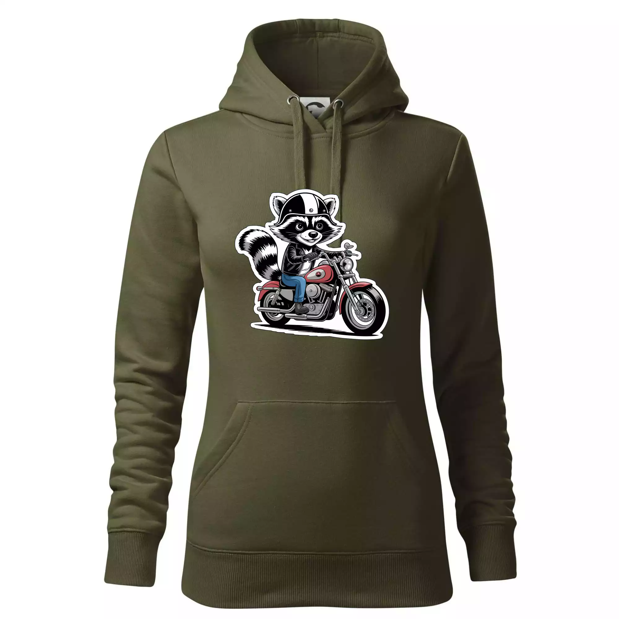 Mýval na motorce kreslený