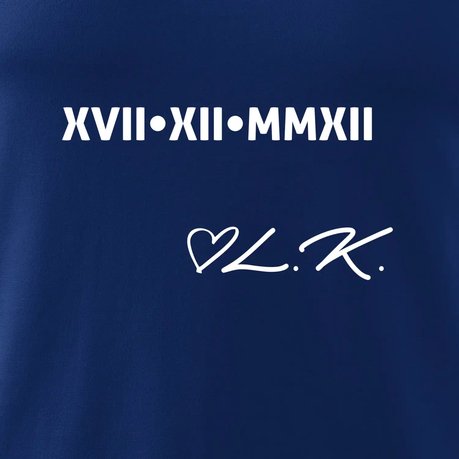 Datum výročí a iniciály