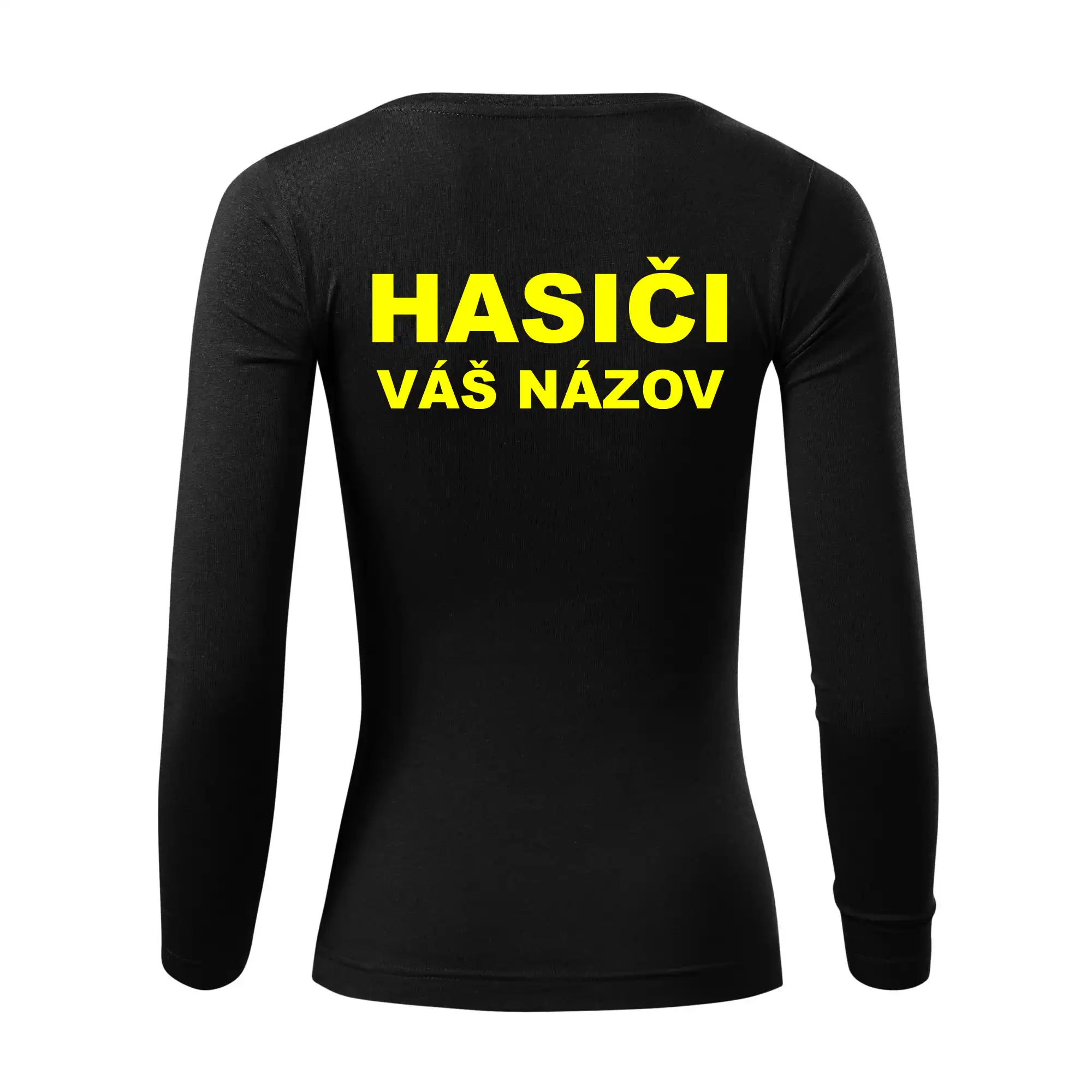 Hasiči - žltý nápis - váš názov zboru