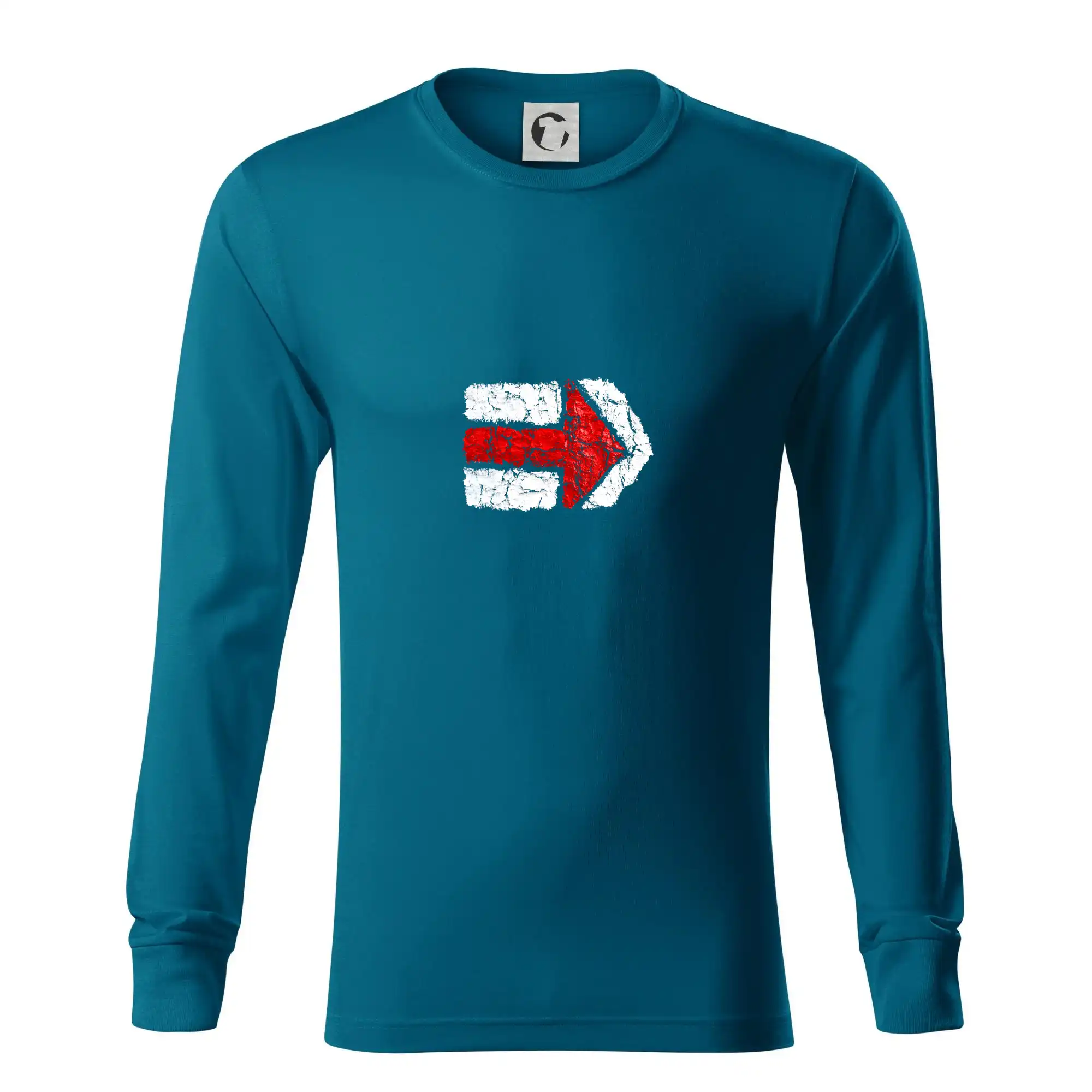 Trička na kempovanie - Párová turistická značka červená - Tričko s dlhým rukávom LS R05