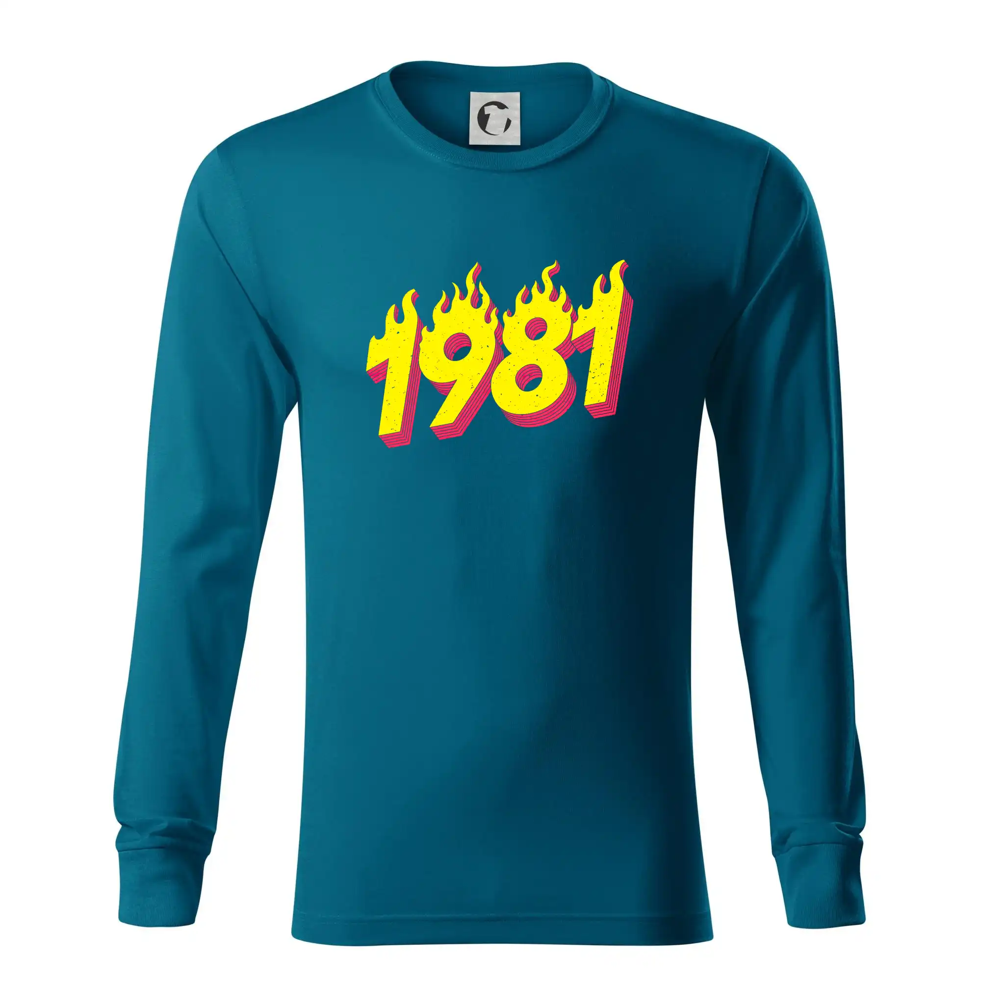 Trička s ročníkom 1981 - Narodeniny v ohni 1981 - Tričko s dlhým rukávom LS R05