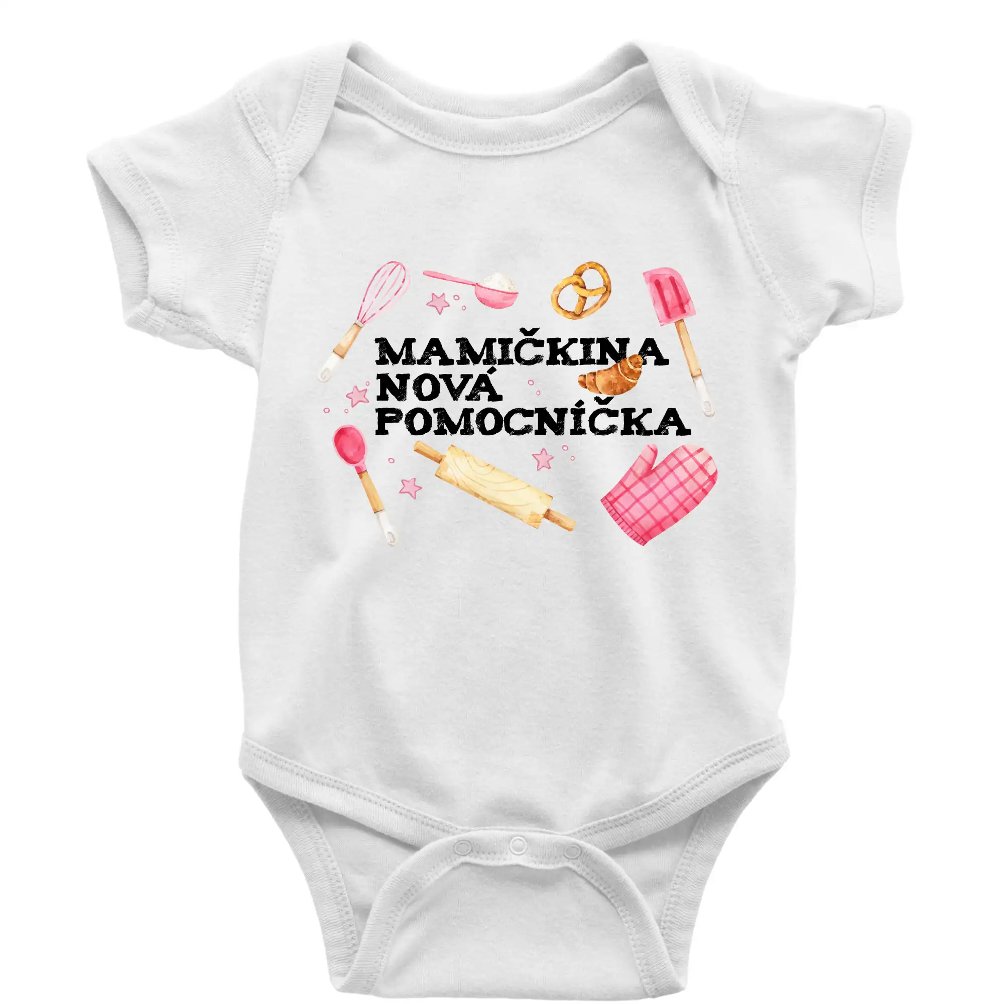 Mamičkina nová pomocníčka - pečenie - Body dojčenské s krátkym rukávom