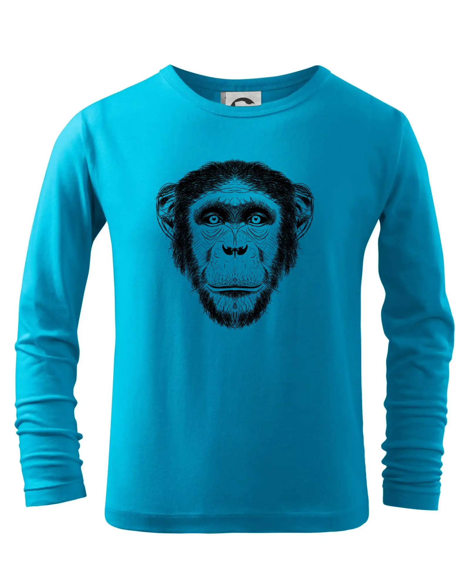 Tričká so zvieratami - Opica kresba - Tričko detské Long Sleeve