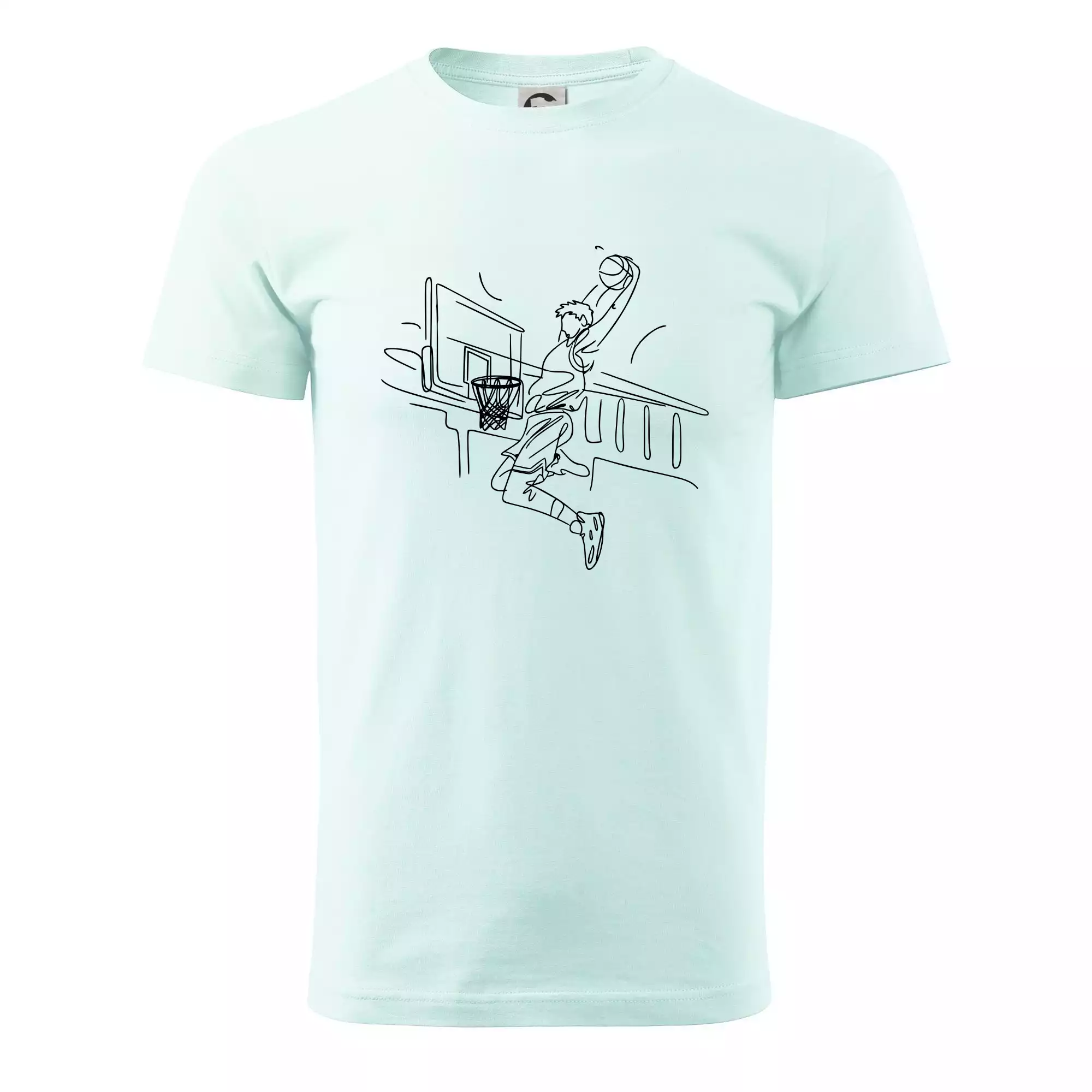 Basketbalista jedním tahem - výskok