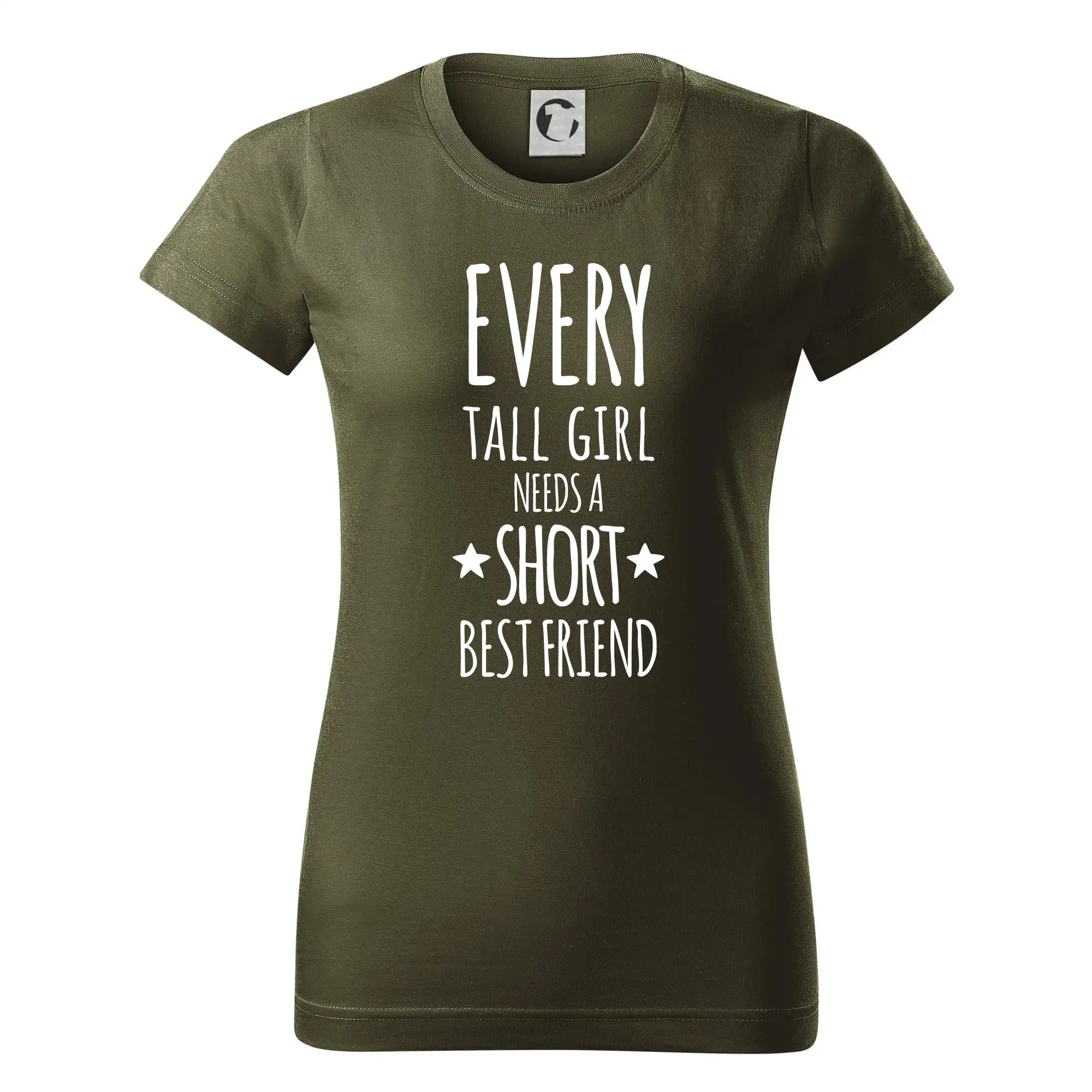 Tričká na párty - Every tall girl needs a short best friend - Dámske tričko basic - ľahko voľnejšie a dlhšie
