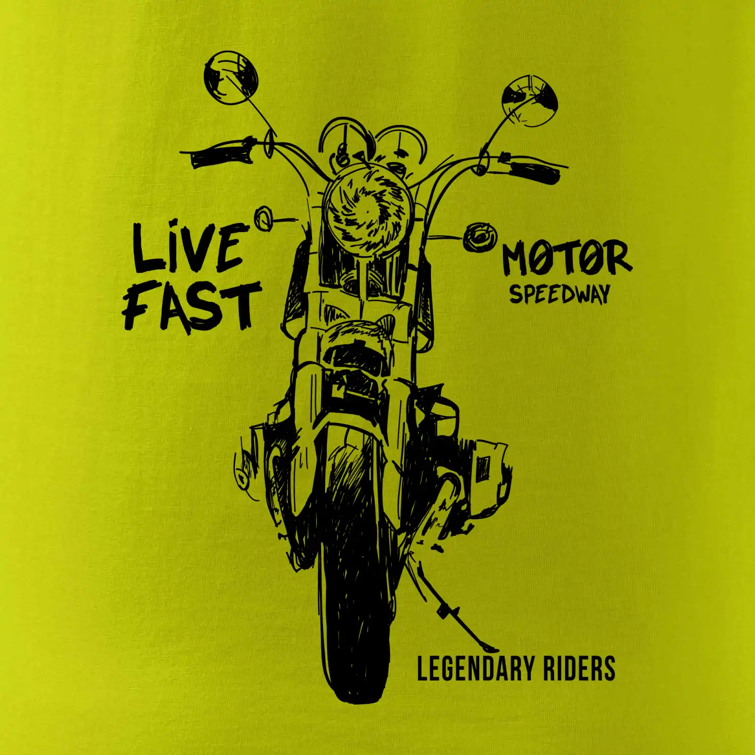 Motorka kresba live fast
