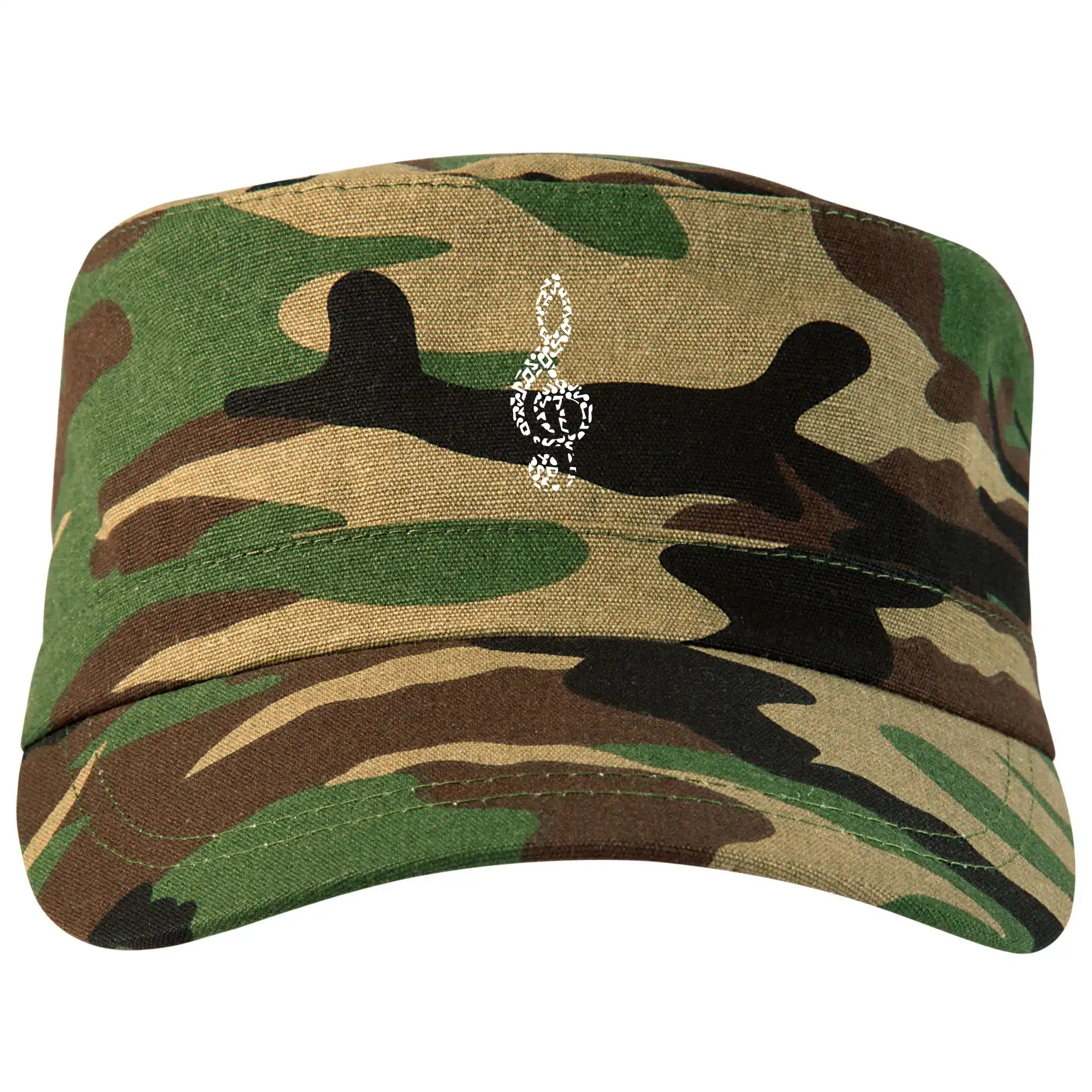 Hudobné tričká - Husľový kľúč z nôt - Šiltovka CAMO