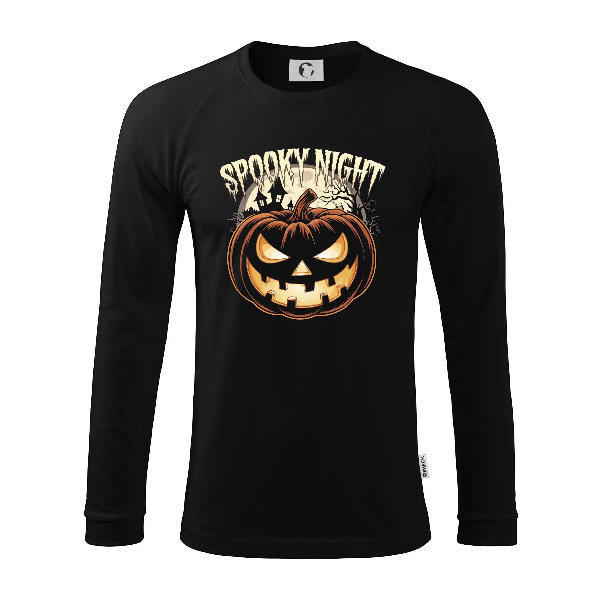 Grafické tričká - Spooky night - Pánske tričko s dlhým rukávom LS130