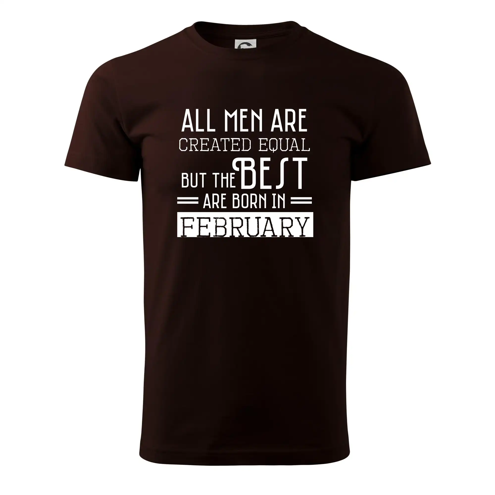 Tričká pre narodené vo februári - All men are created equal february - Pánske tričko nižšej gramáže