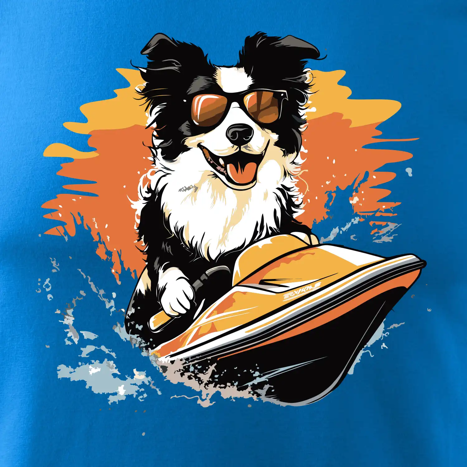 Border Kolie na vodním skútru