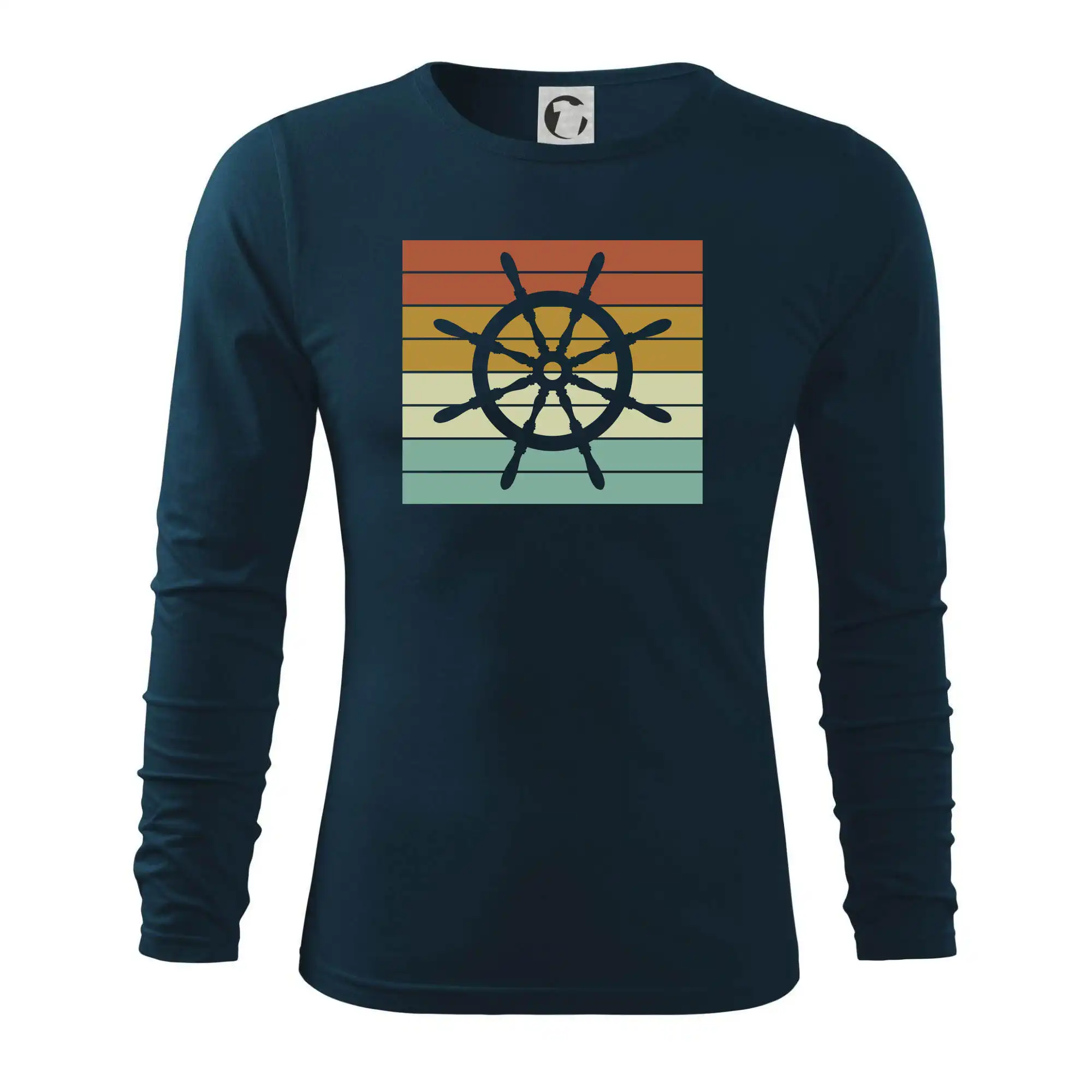 Vodácke tričká - Vintage kormidlo - Tričko s dlhým rukávom FIT-T long sleeve