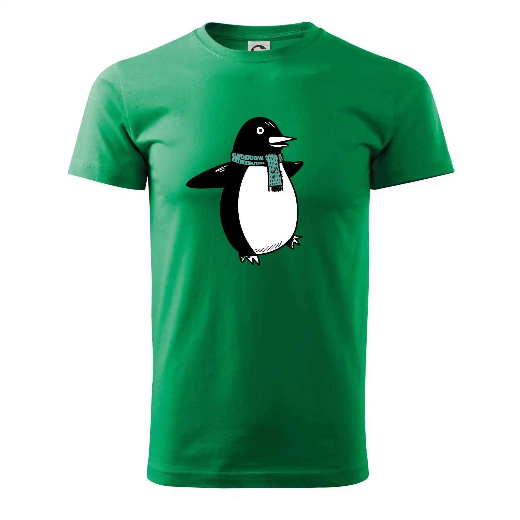 Tučňák se zelenou šálou