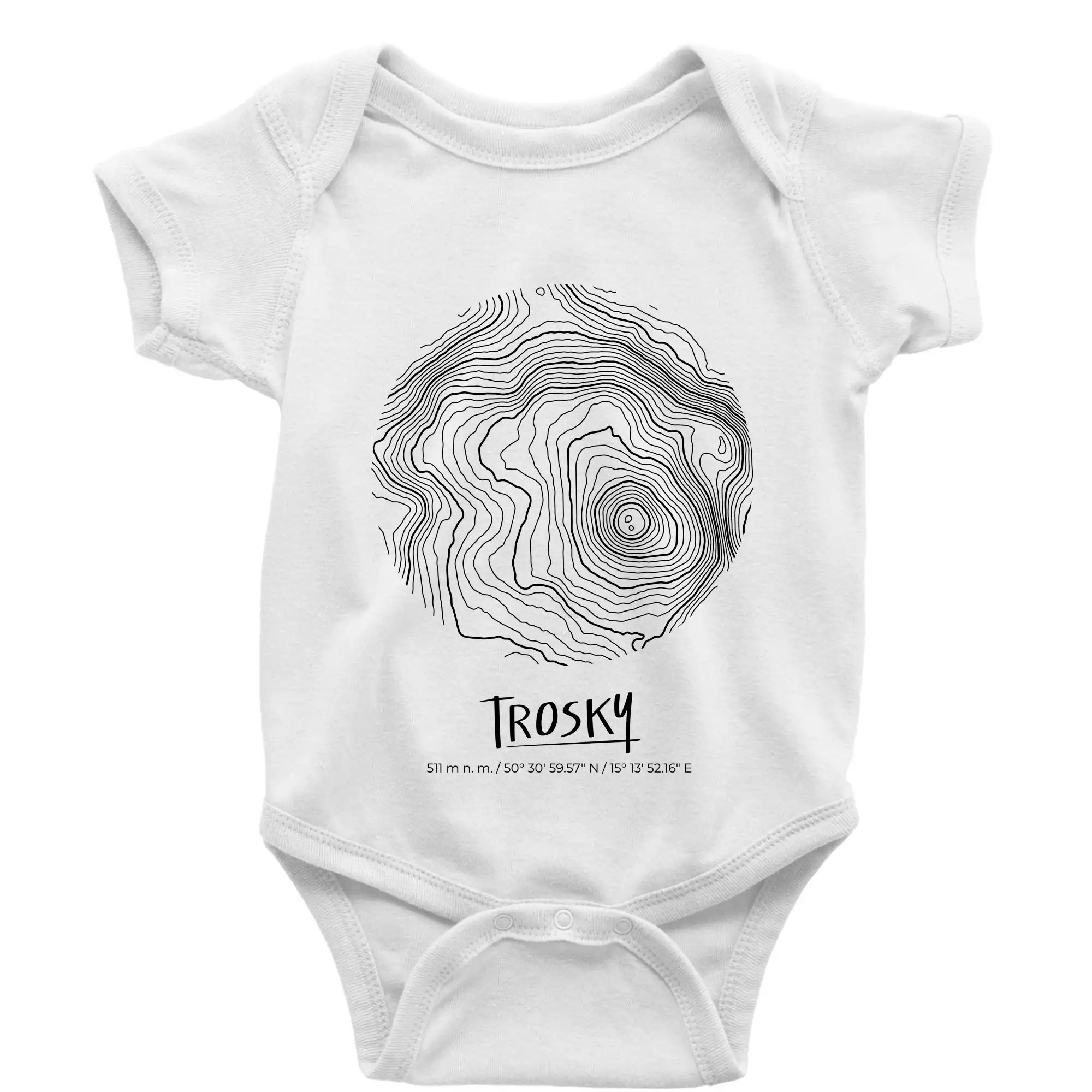 Trosky - vrstevnice v kruhu