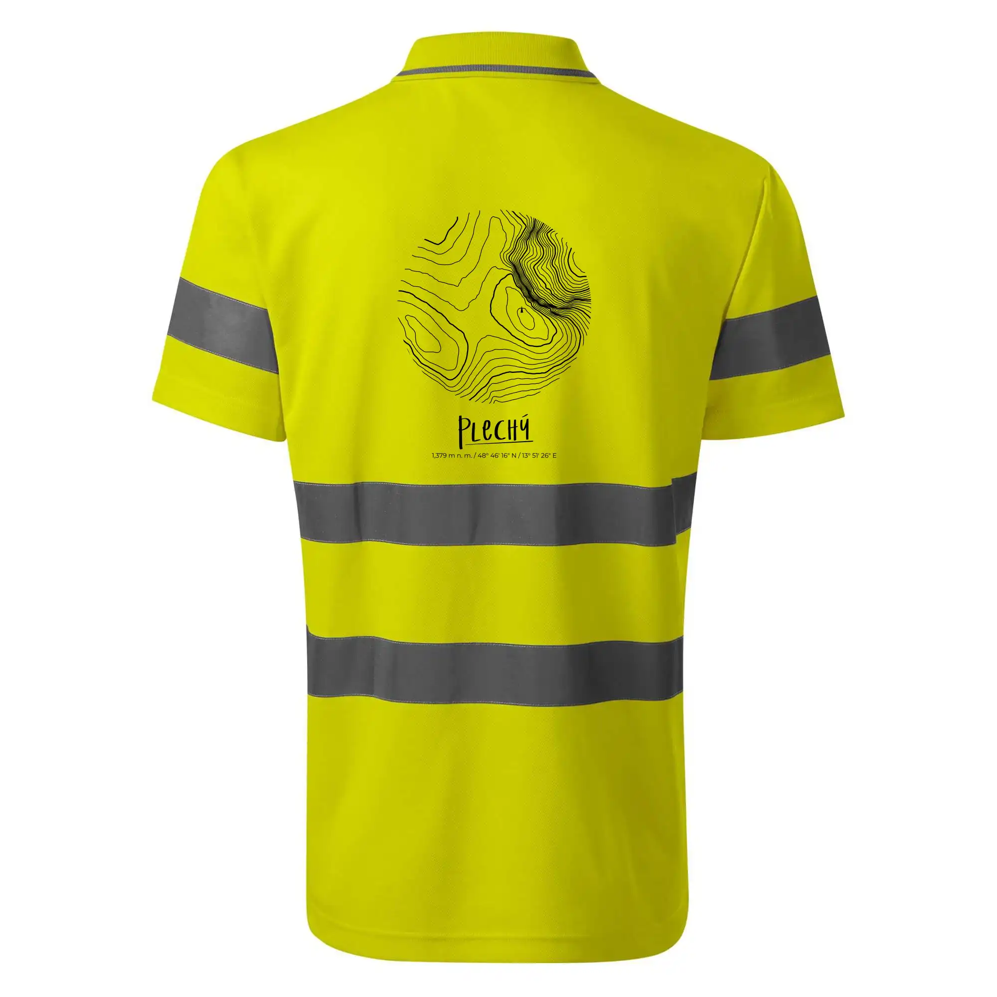 Plechý - vrstevnice v kruhu