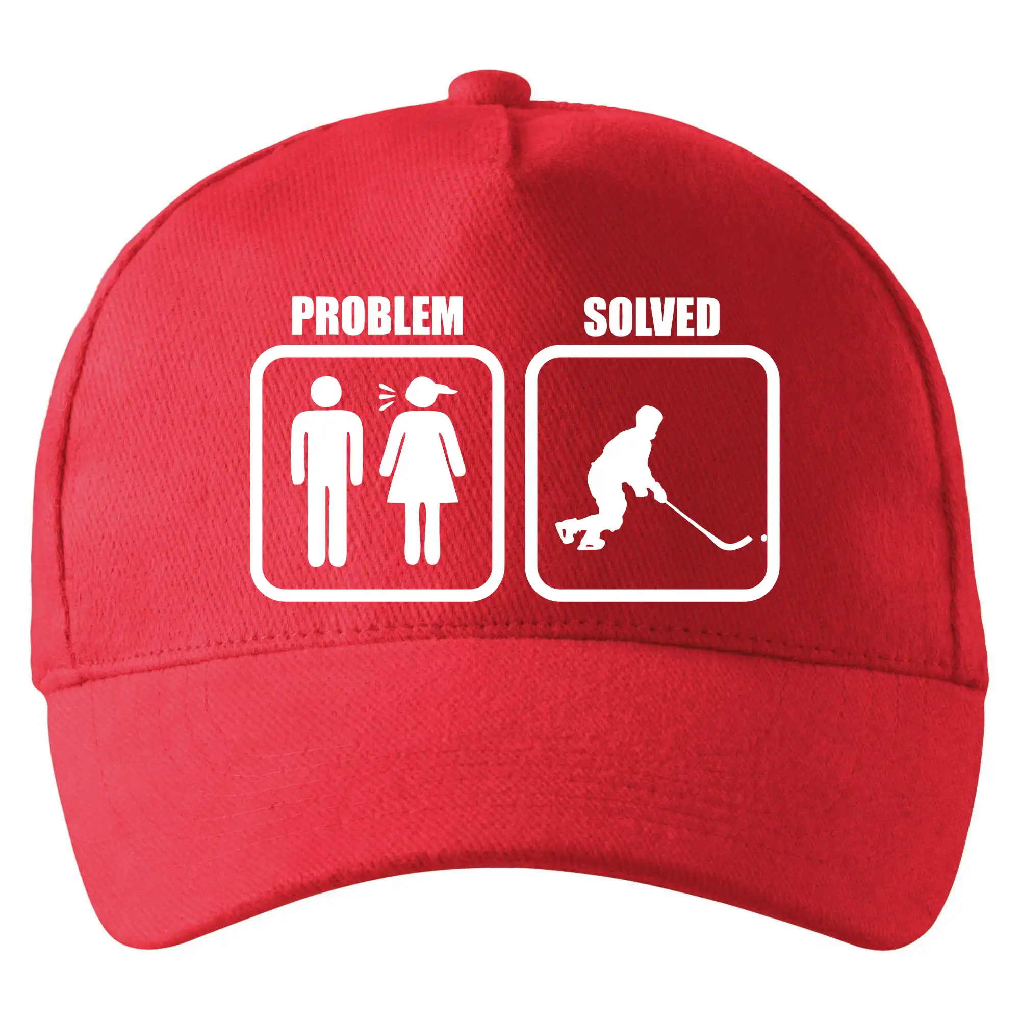 Tričká Problem Solved - Problém hokejista - Šiltovka so zahnutým šiltom a mosaznou sponou