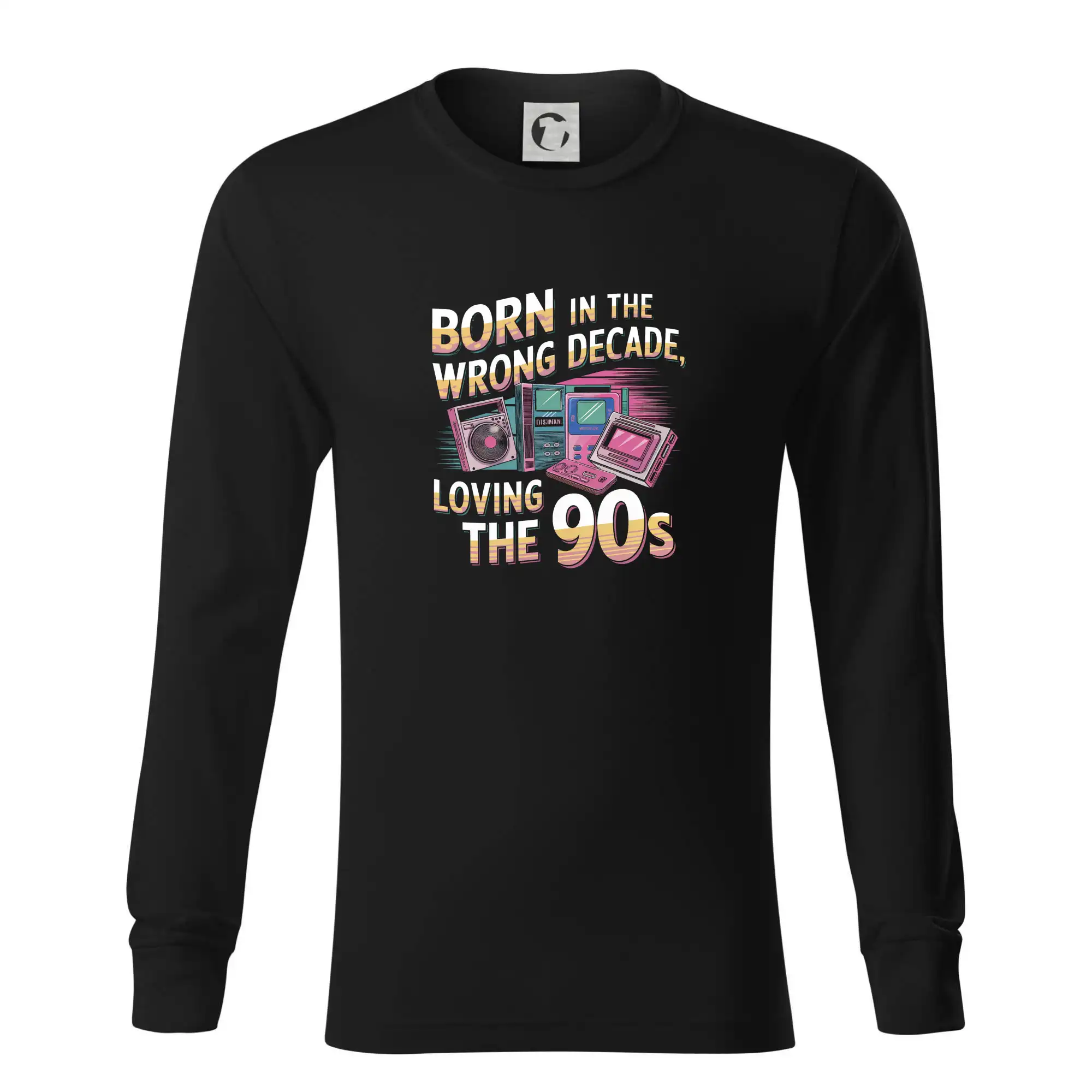 Hudobné tričká - Born in the Wrong Decade, Loving the 90s - Tričko s dlhým rukávom LS R05