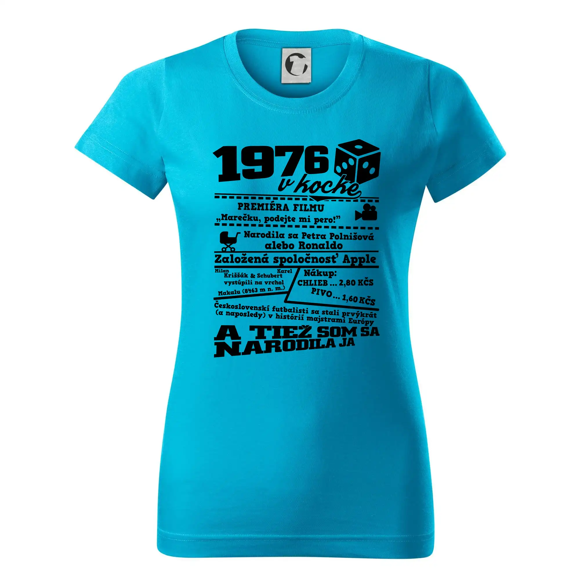 1976 v kocke - Dámske tričko basic - ľahko voľnejšie a dlhšie