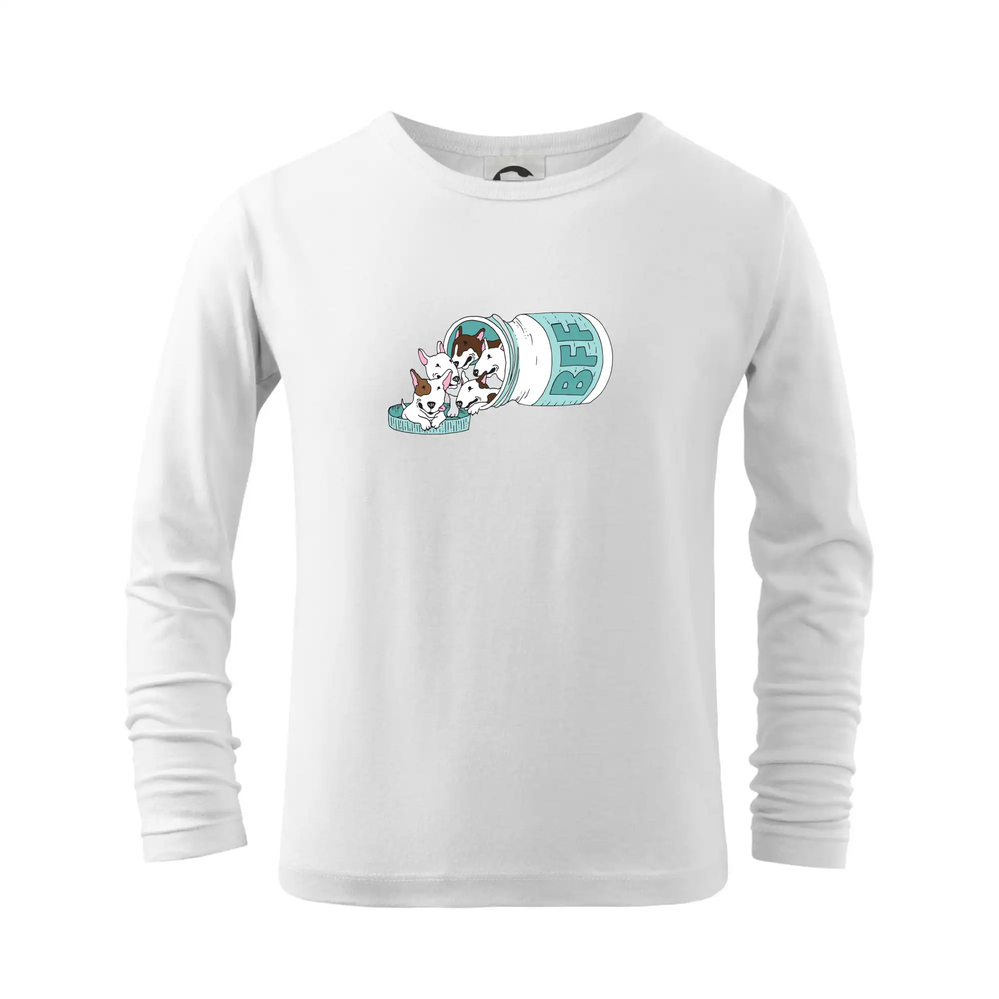 Ostatné psie plemená - Bullterrier Friends Forever zelené (Pecka design) - Tričko detské Long Sleeve