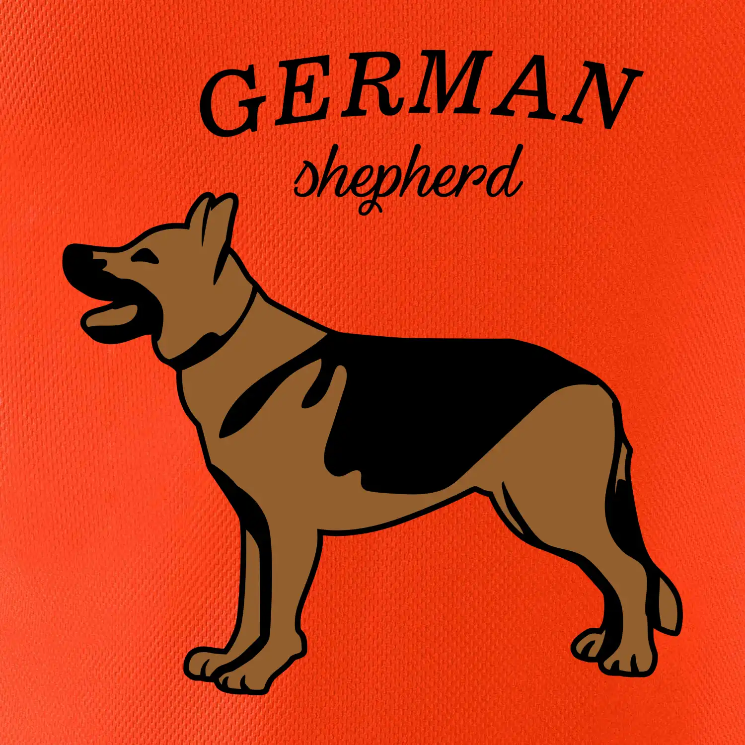 Německý ovčák - hnědý s nápisem