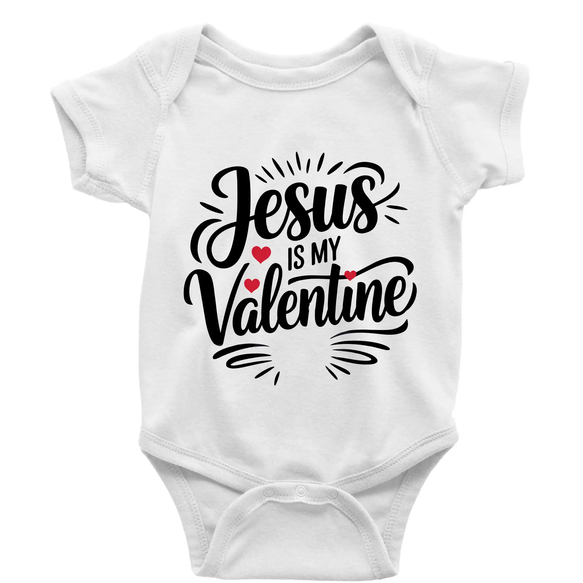 Jesus is my valentine - Body dojčenské s krátkym rukávom