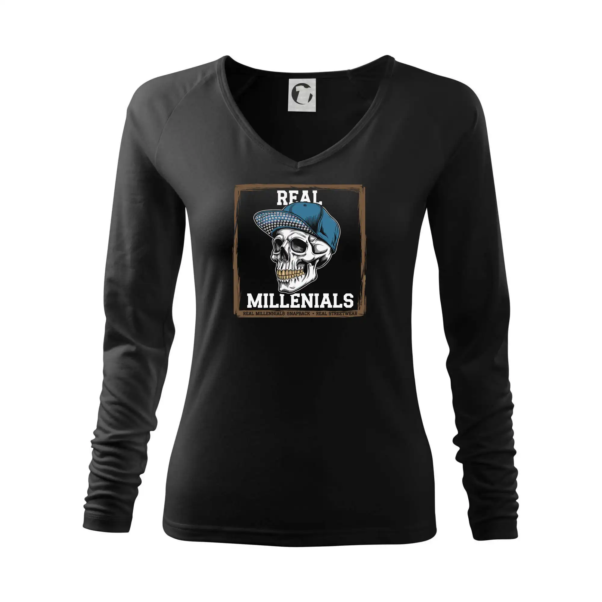 Tričká s motívmi ktoré frčia na internete - Generace Y - Real millennials lebka - Tričko dámske Elegance