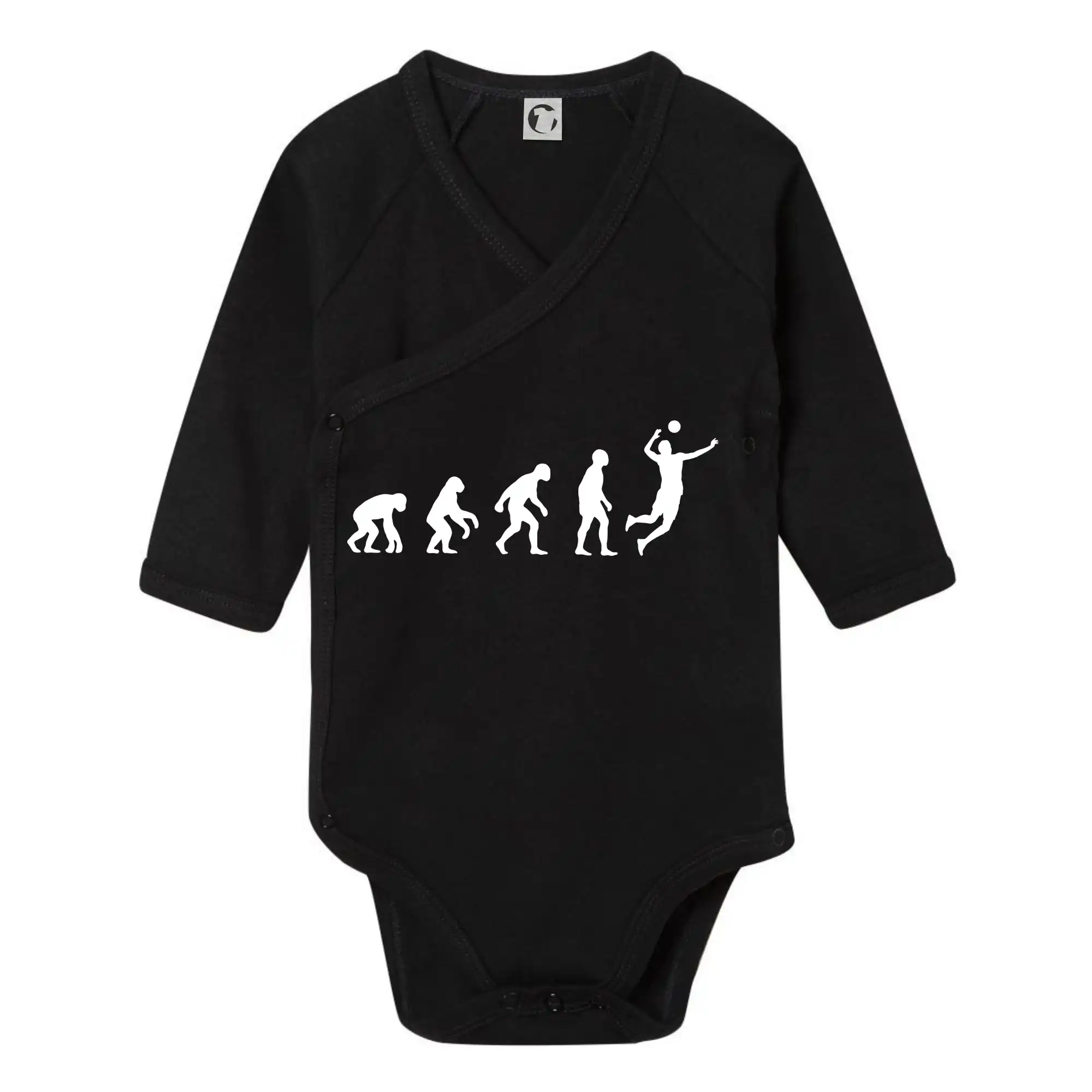 Trička na volejbal - Evolúcia volejbal smeč - Body zavinovacie s dlhým rukávom