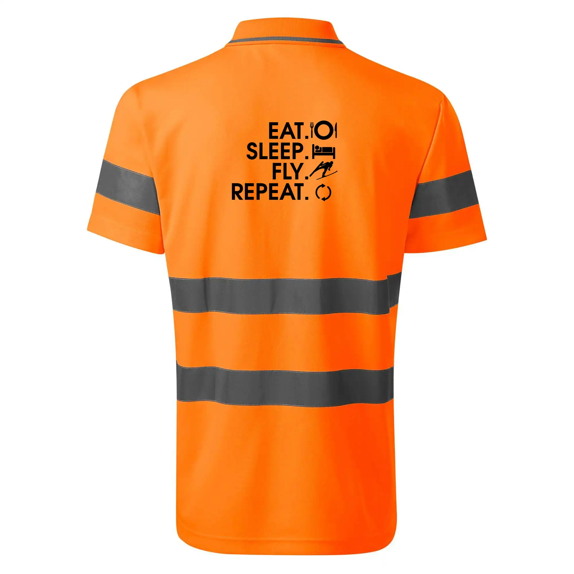 Lyže a Snowboard - Eat sleep fly repeat - skoky na lyžiach - HV Runway 2V9 - Reflexné polokošeľa