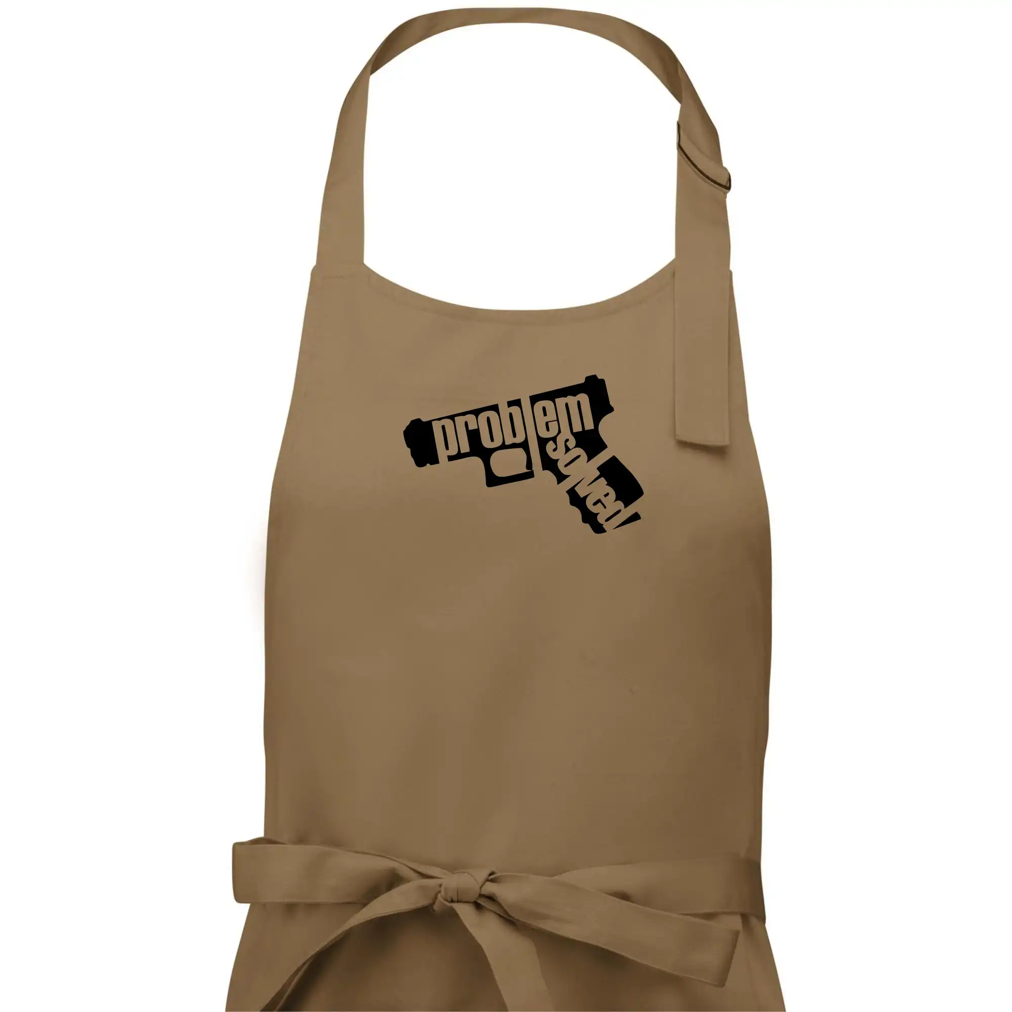 Tričká Problem Solved - Problém - zbraň - Dámska zástera na varenie