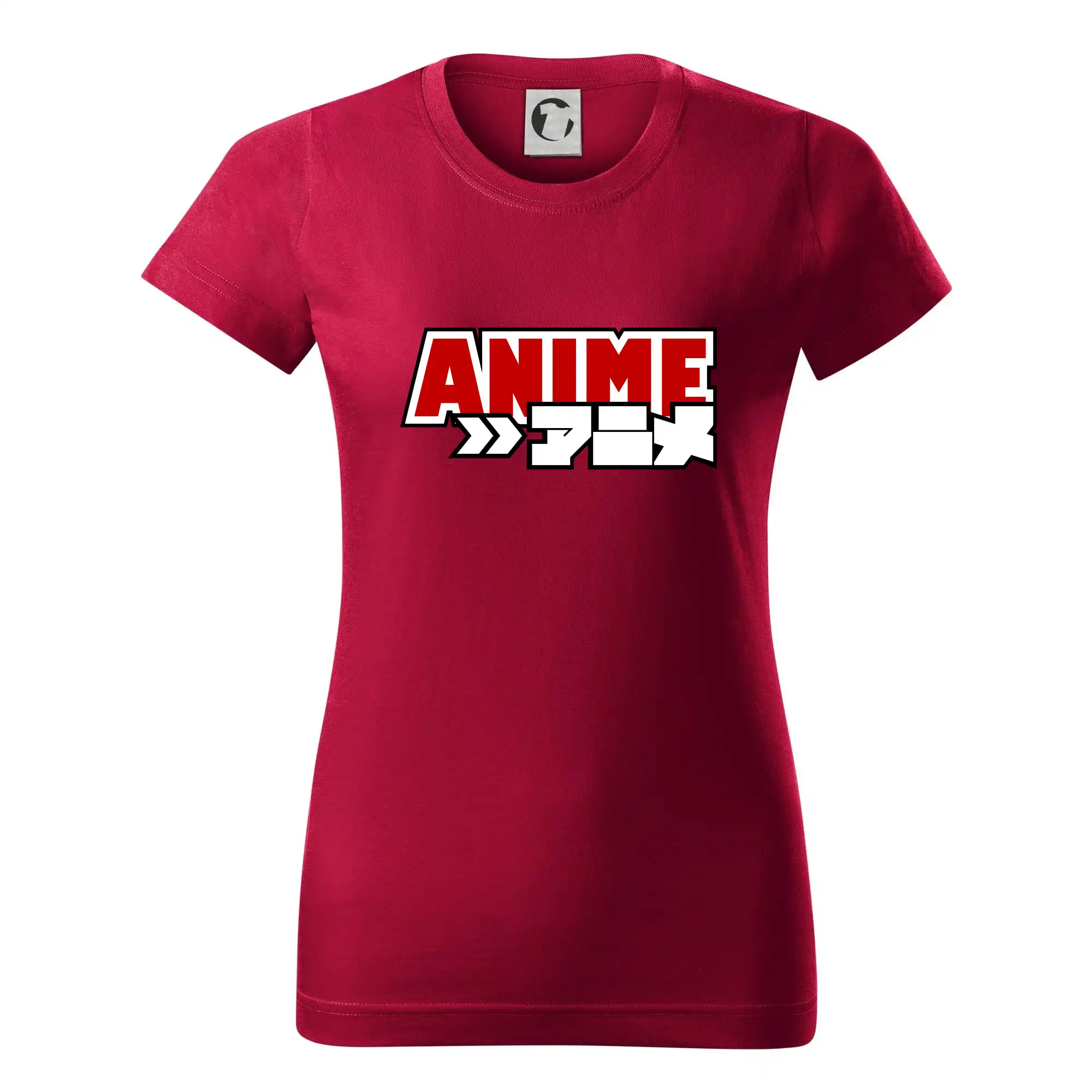 Ostatné nápisy - Anime nápis červený - Dámske tričko basic - ľahko voľnejšie a dlhšie