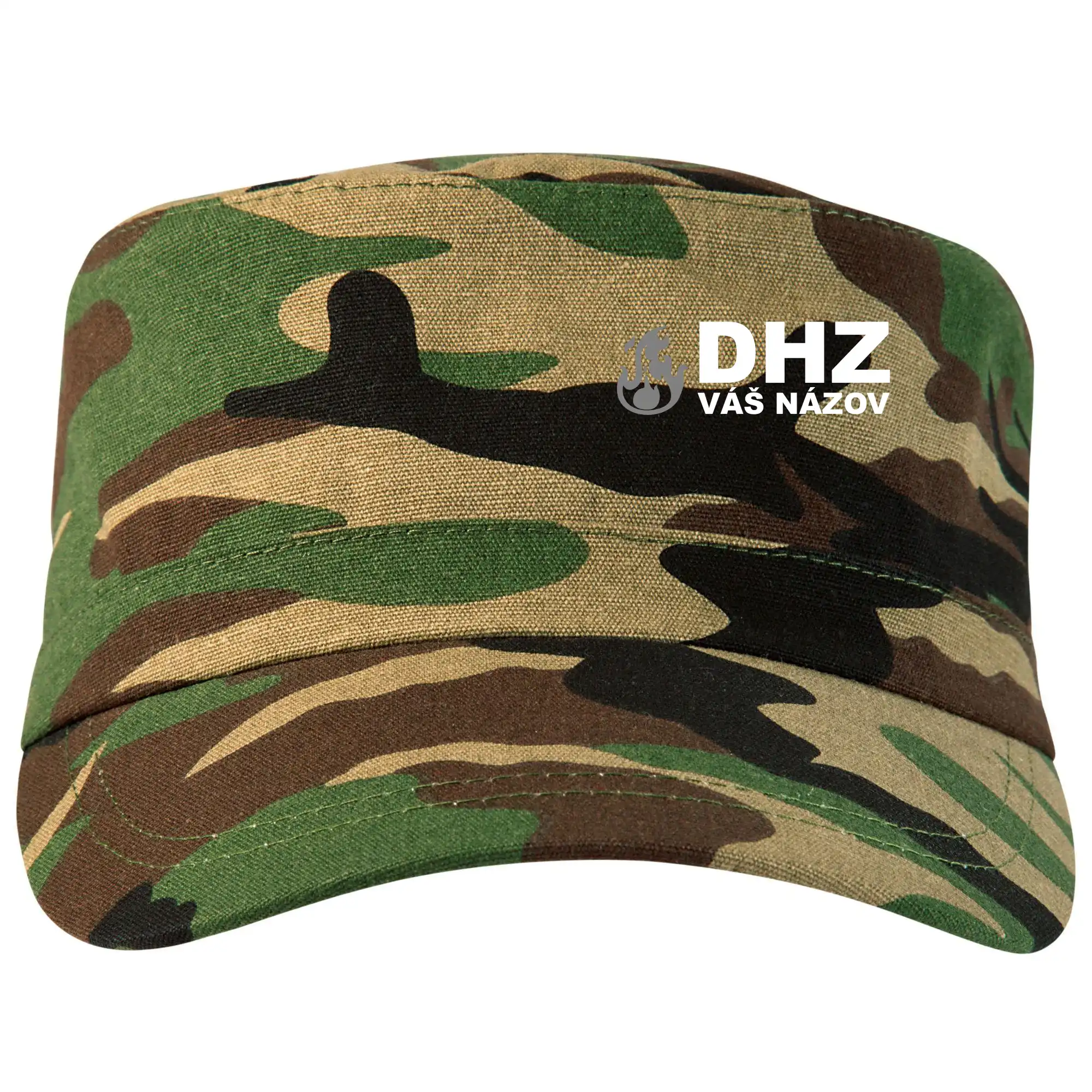 Originálne tričká pre hasičov - DHZ REFLEXNÉ (oheň, firesport, názov zboru - vlastný nápis) - Šiltovka CAMO