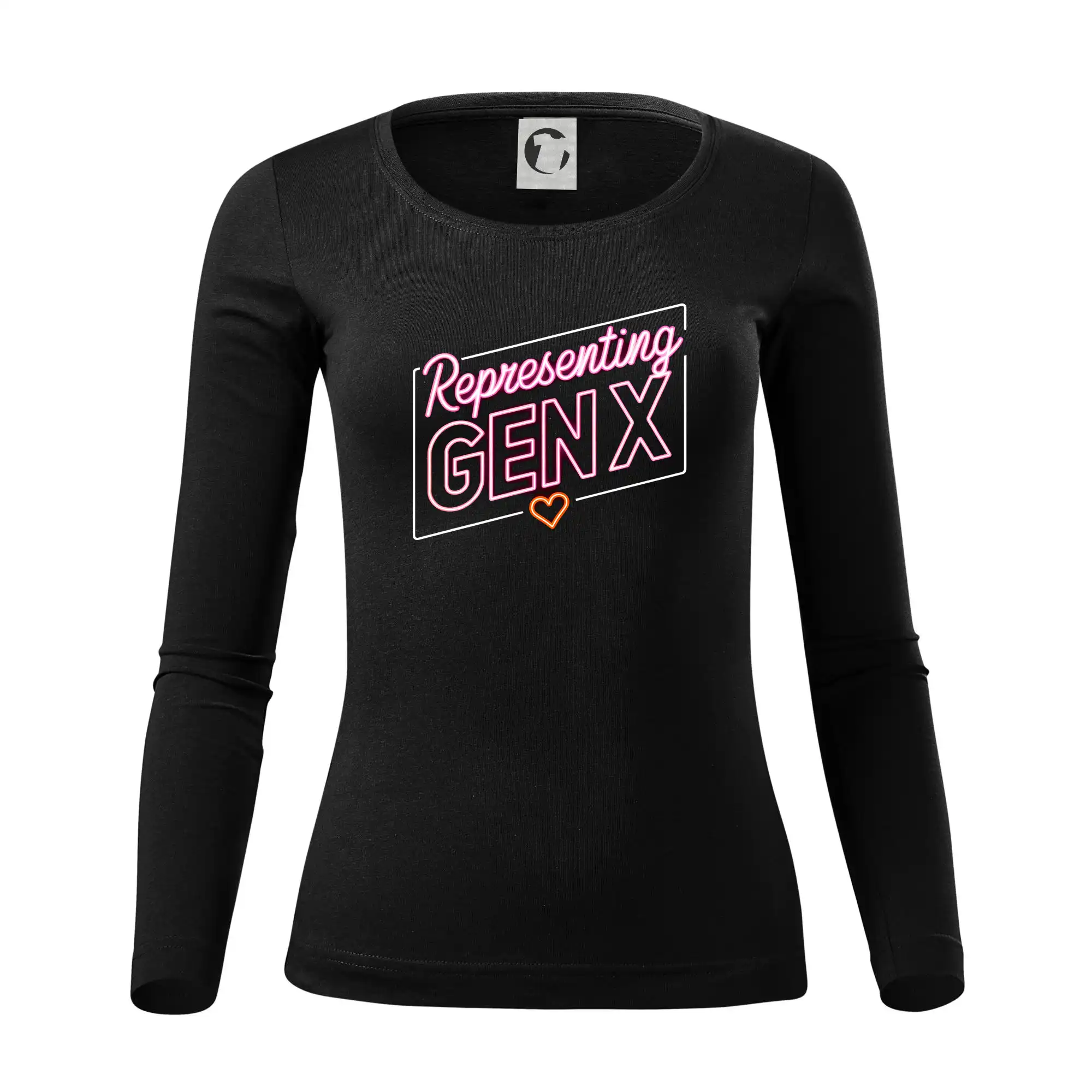 Tričká s motívmi ktoré frčia na internete - Generace X (Gen X) - Representing GEN X neon - Dámske tričko FIT-T LS - zužené