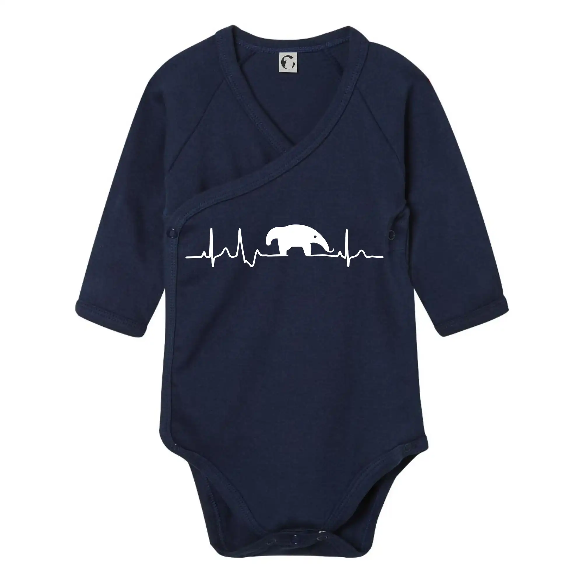 Tričká so zvieratami - Mravčiar EKG - Body zavinovacie s dlhým rukávom