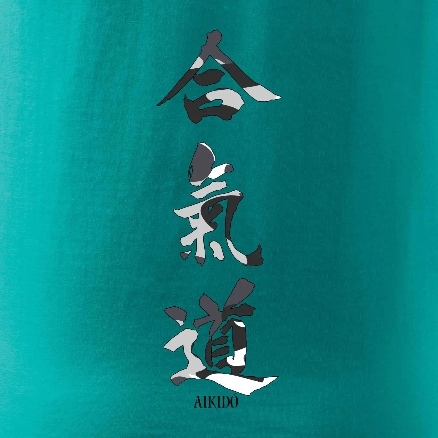 Aikidó maskáčový nápis