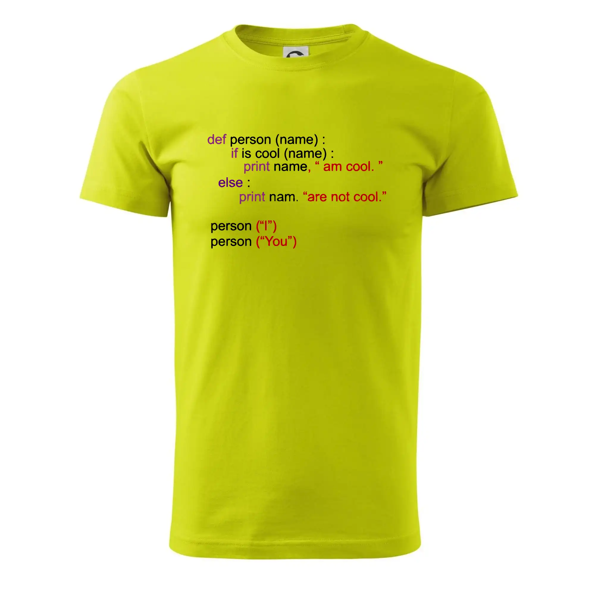 Tričká pre ajťákov - Python I am cool, You are not cool - Klasické pánske tričko vyššej gramáže