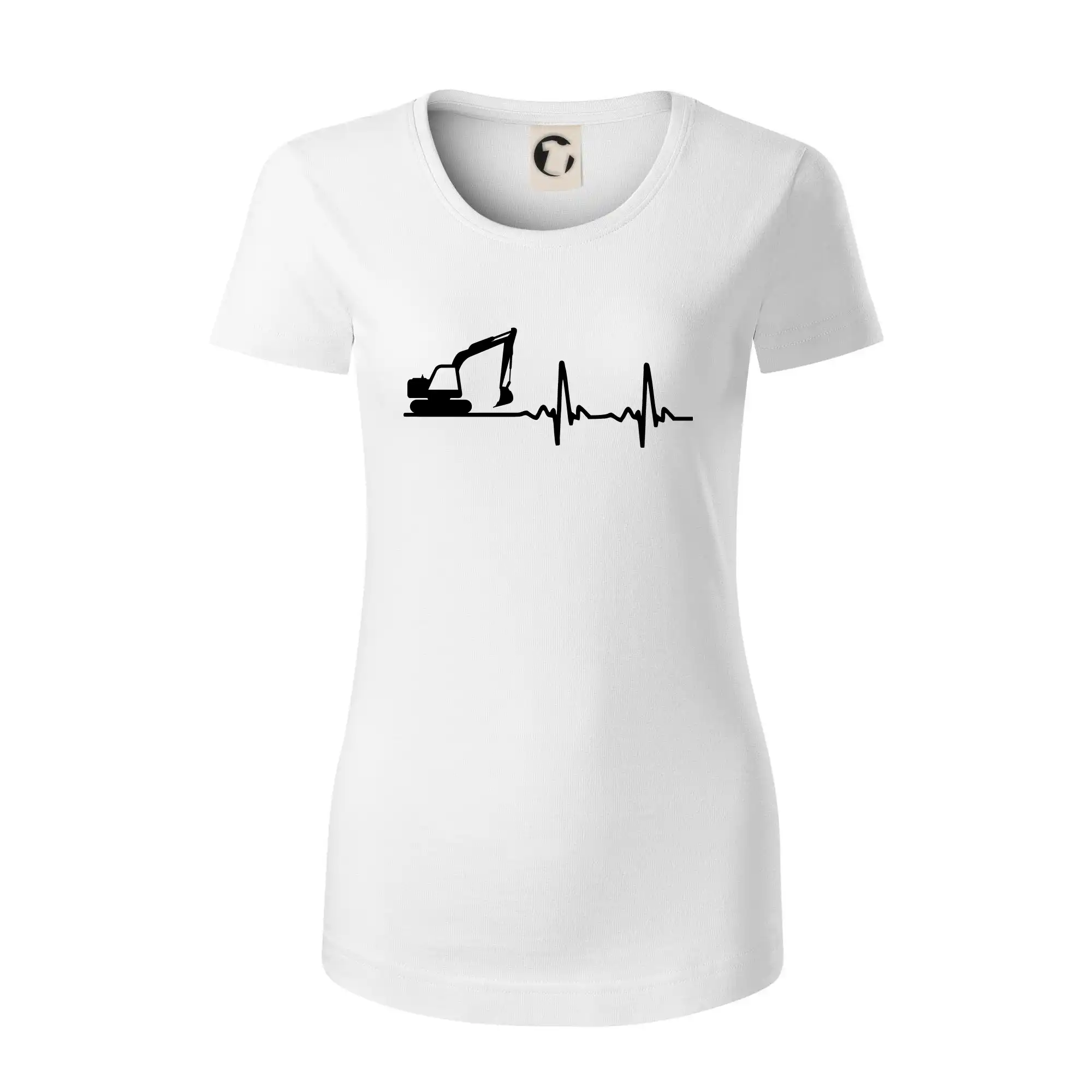 EKG bagr - Dámske tričko z organickej bavlny Origin (GOTS)