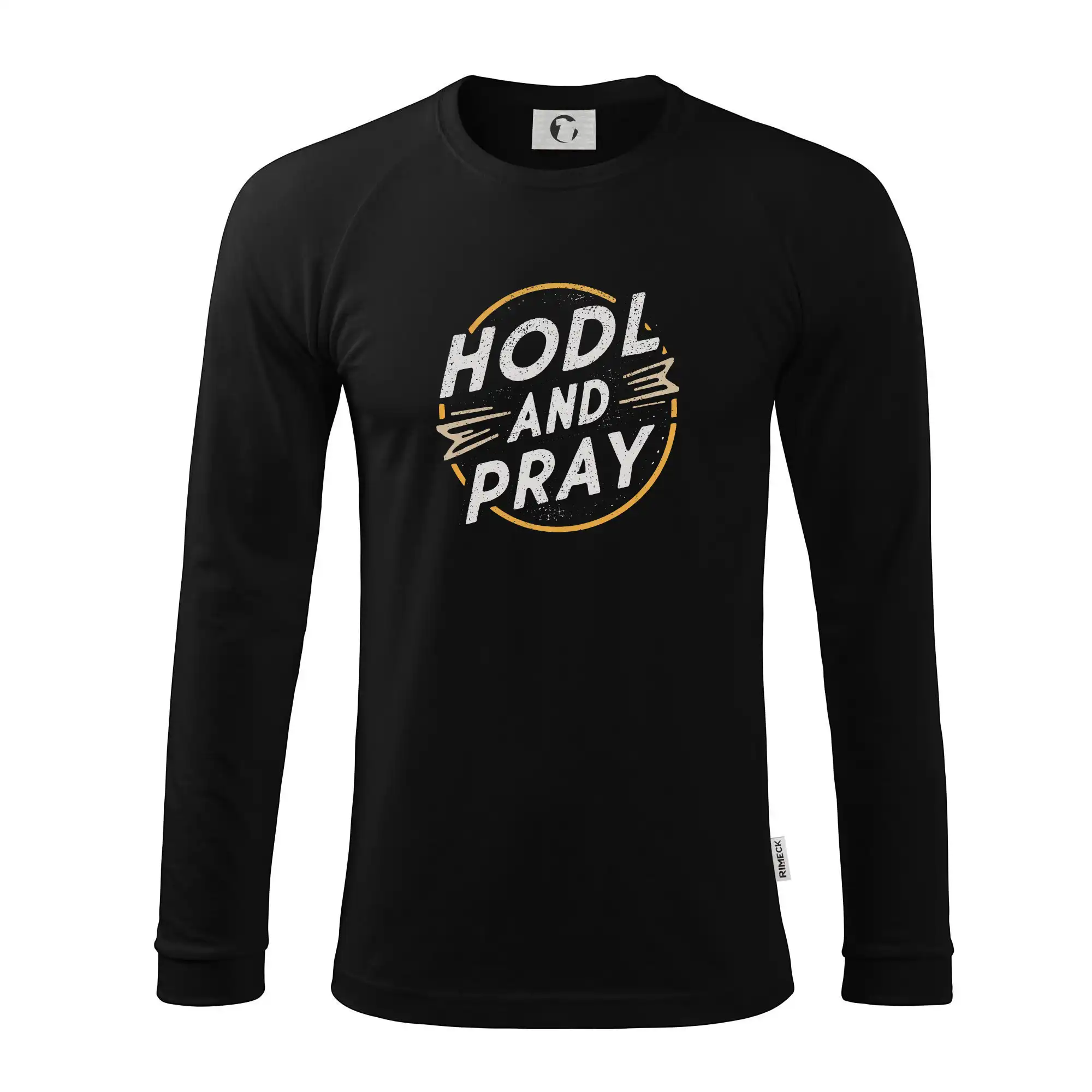Bitcoin Hodl and pray - Pánske tričko s dlhým rukávom LS130