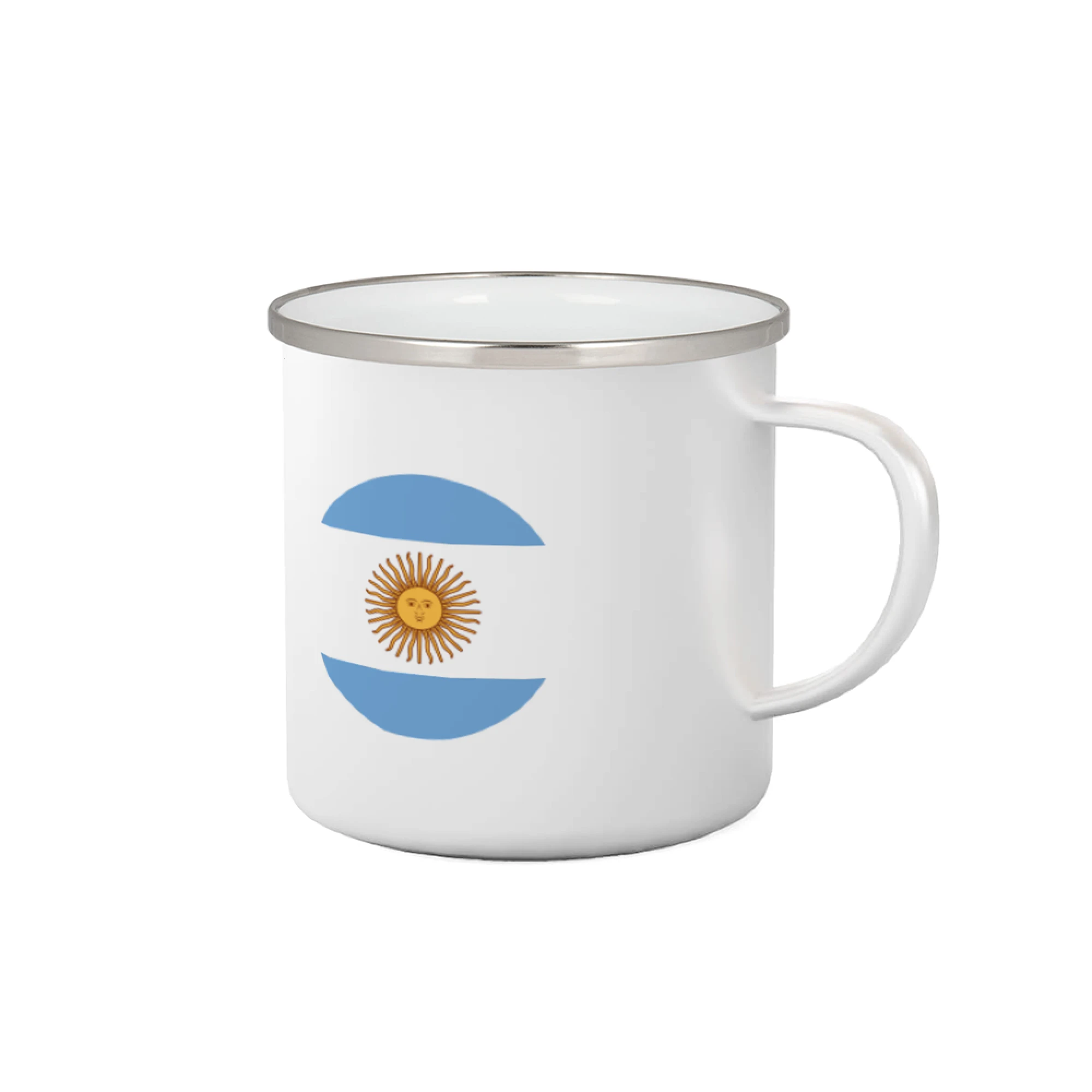 Motívy štátnych vlajok - Argentína vlajka guľatá - Plecháčik