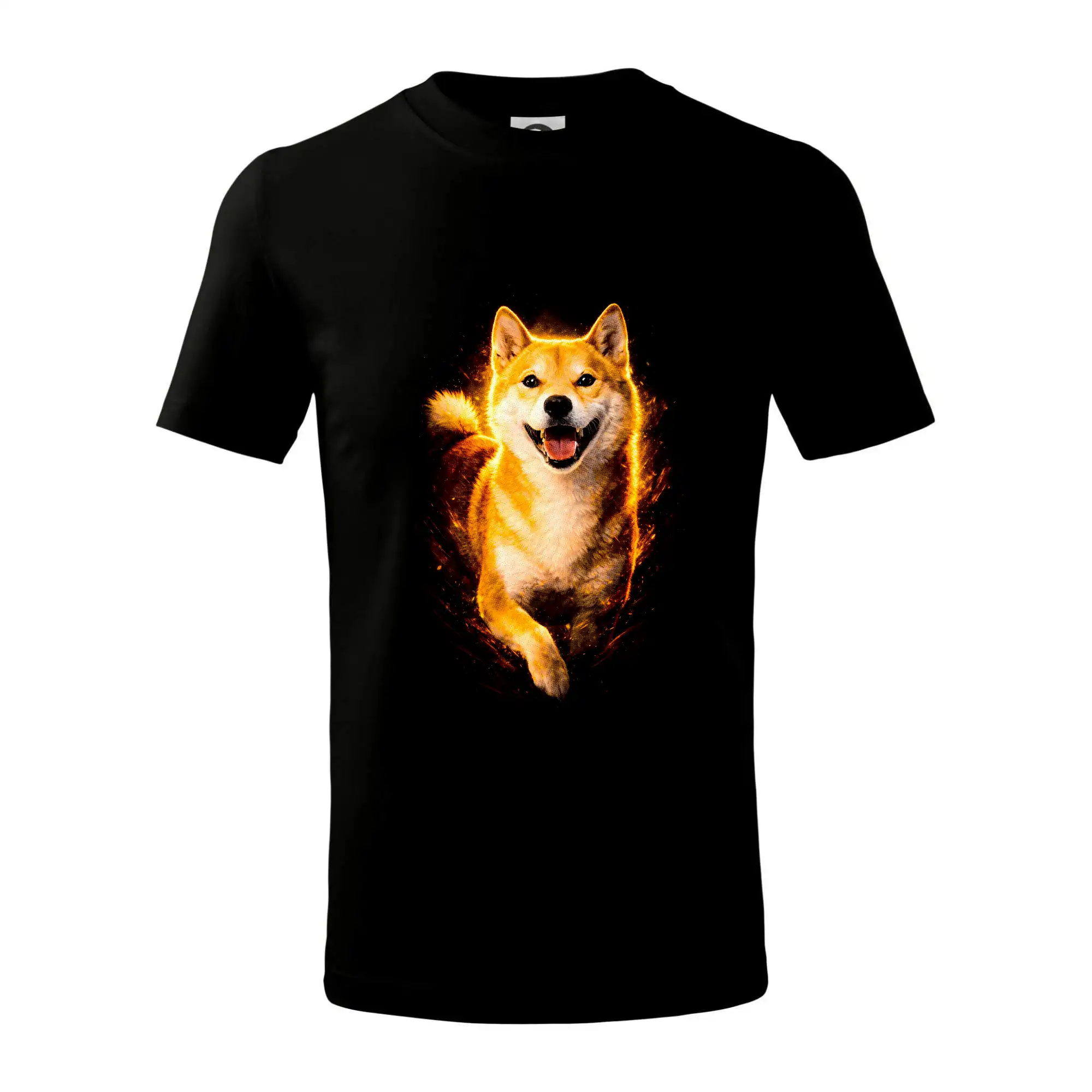 Ostatné psie plemená - Obrázok poltón Shiba Inu bežiaci - Tričko detské bavlnené