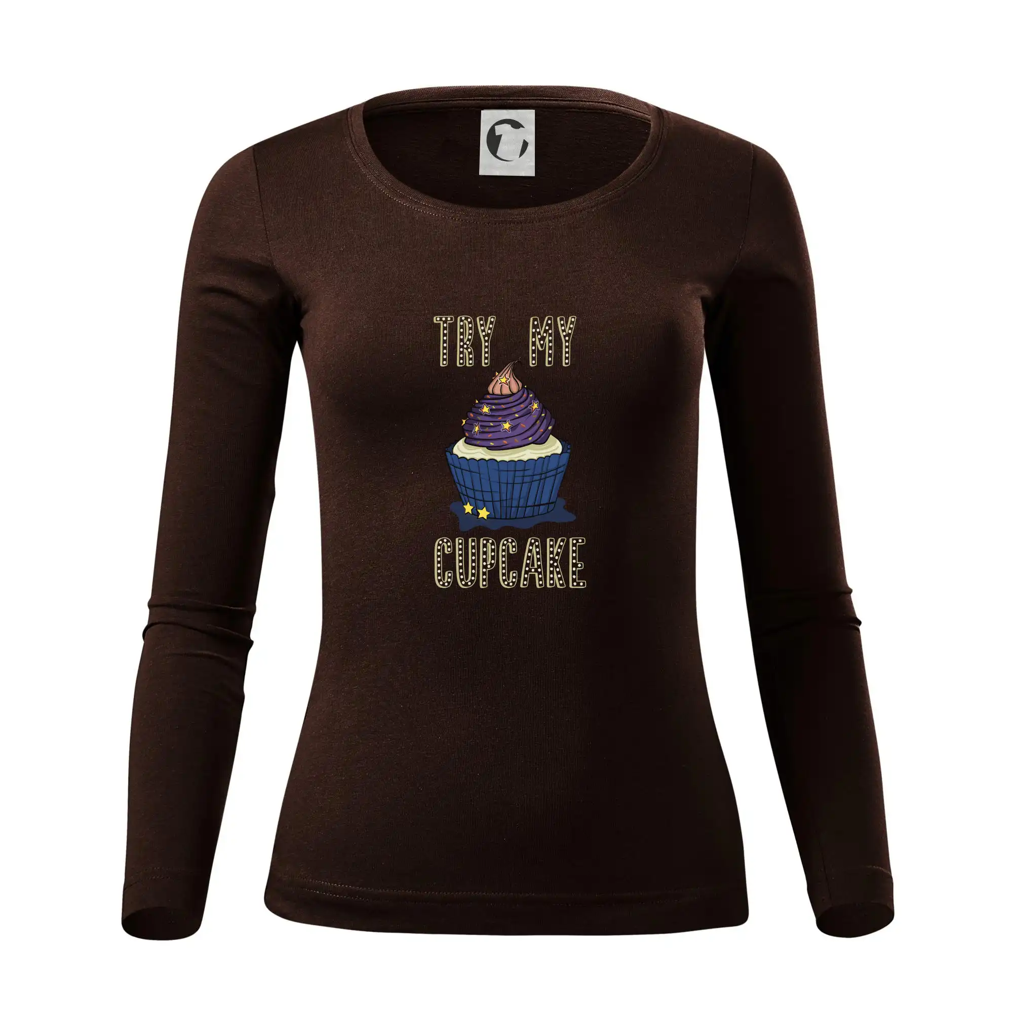 Kuchár a pekár - Try my cupcake (Radek Pilař ART) - Dámske tričko FIT-T LS - zužené