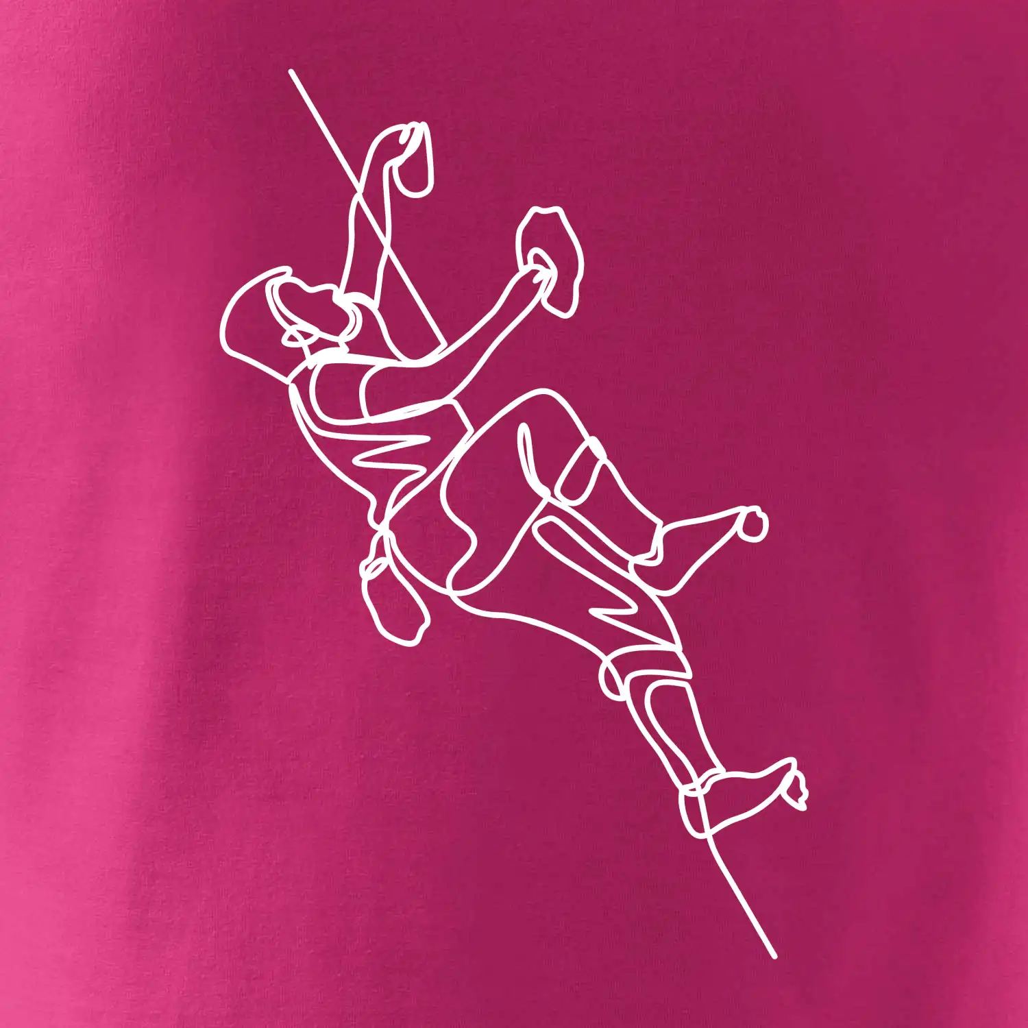 Lezecká stěna jedním tahem