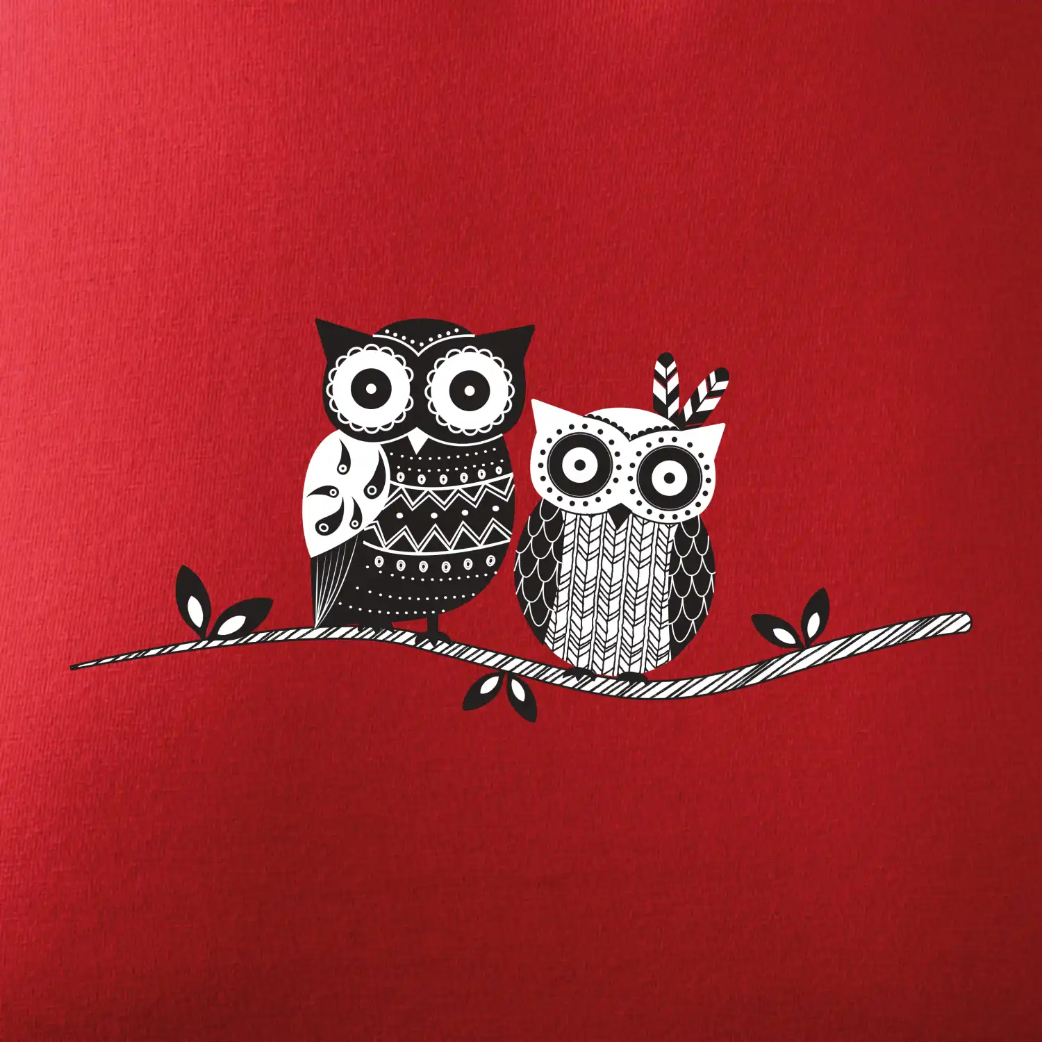 Dvě sovy abstraktní