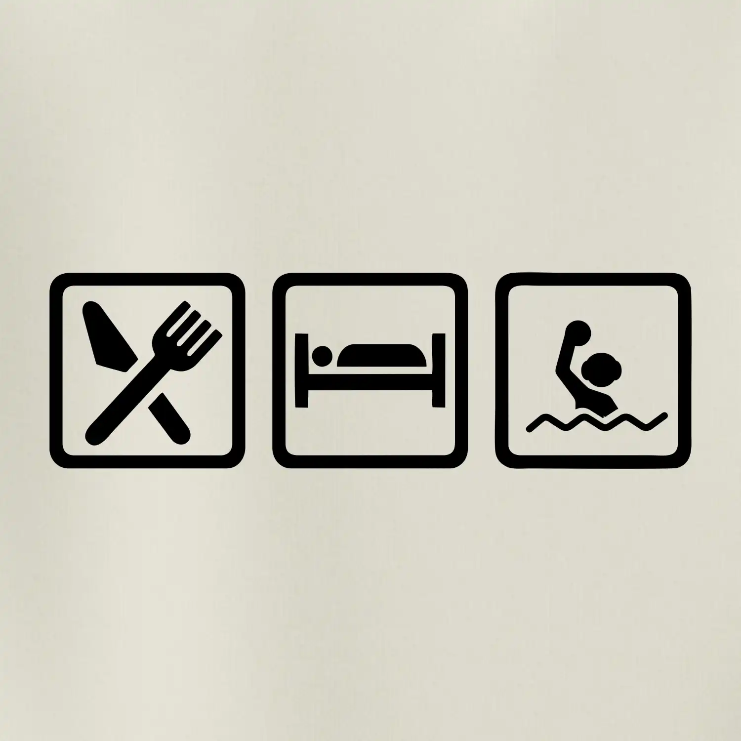 Eat sleep vodní pólo v řadě
