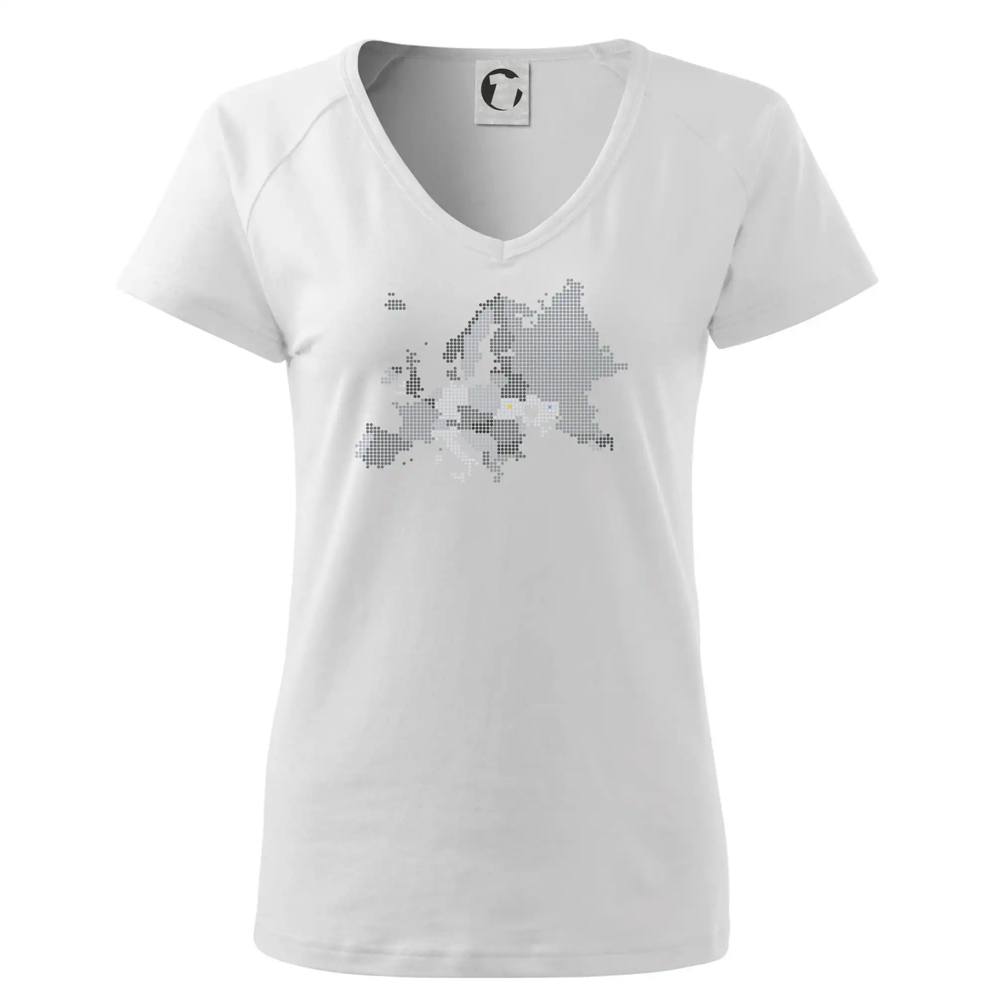 Mapa Evropy - srdce v Ukrajině