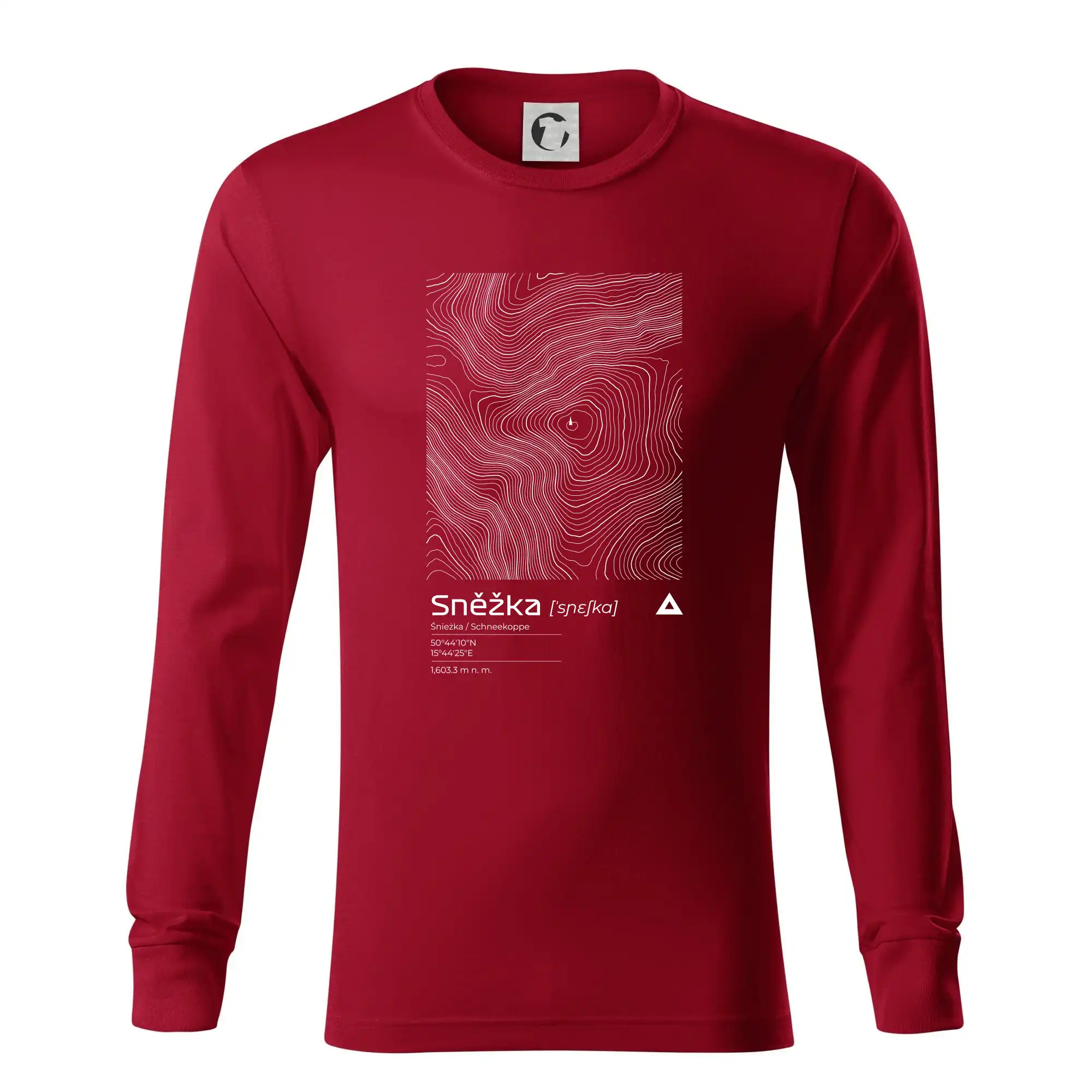 Sněžka - vrstevnice v obdélníku