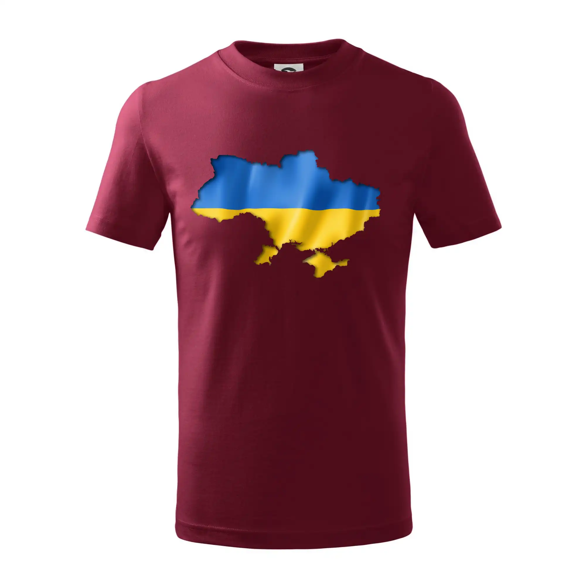 Tričká s vlajkou ukrajiny - Ukrajina vlajka mapa - Tričko detské bavlnené
