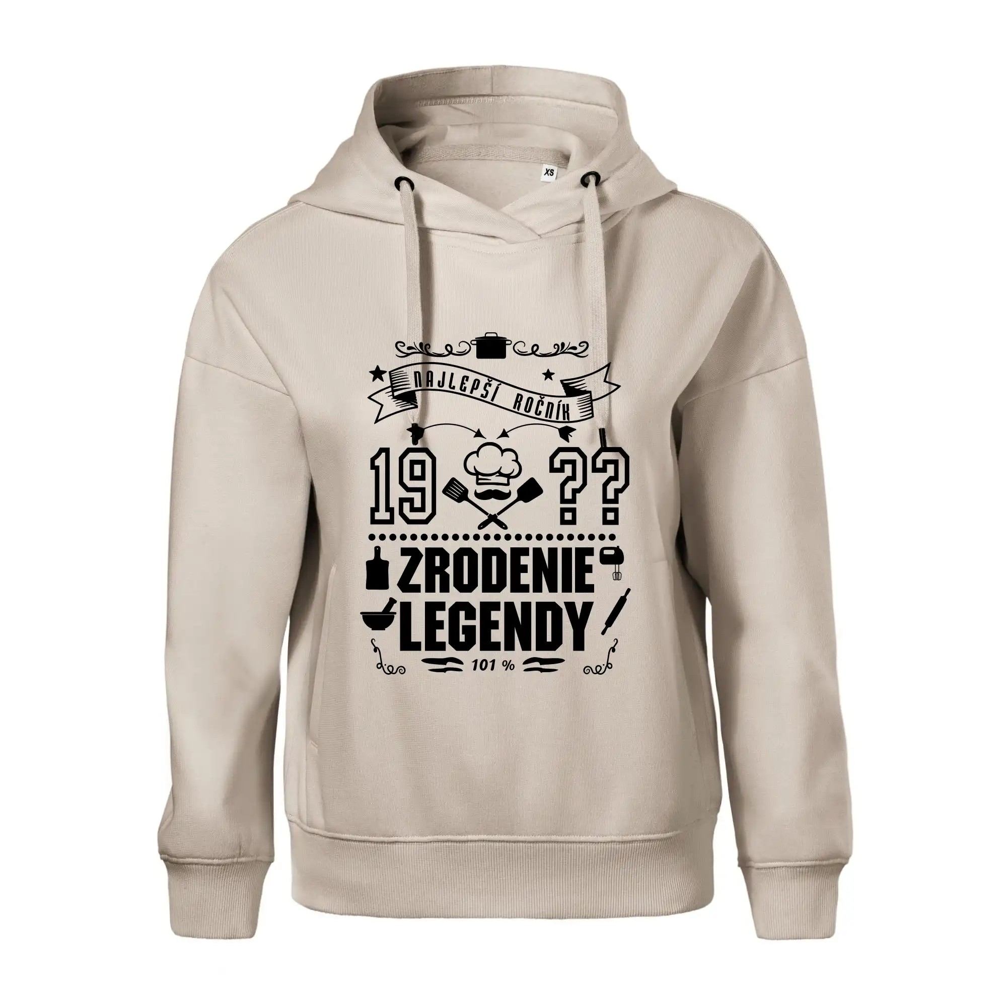 Trička Zrodenie legendy - Zrodenie legendy pre kuchárov - Oversized mikina dámská Moon - kratšia + širšia