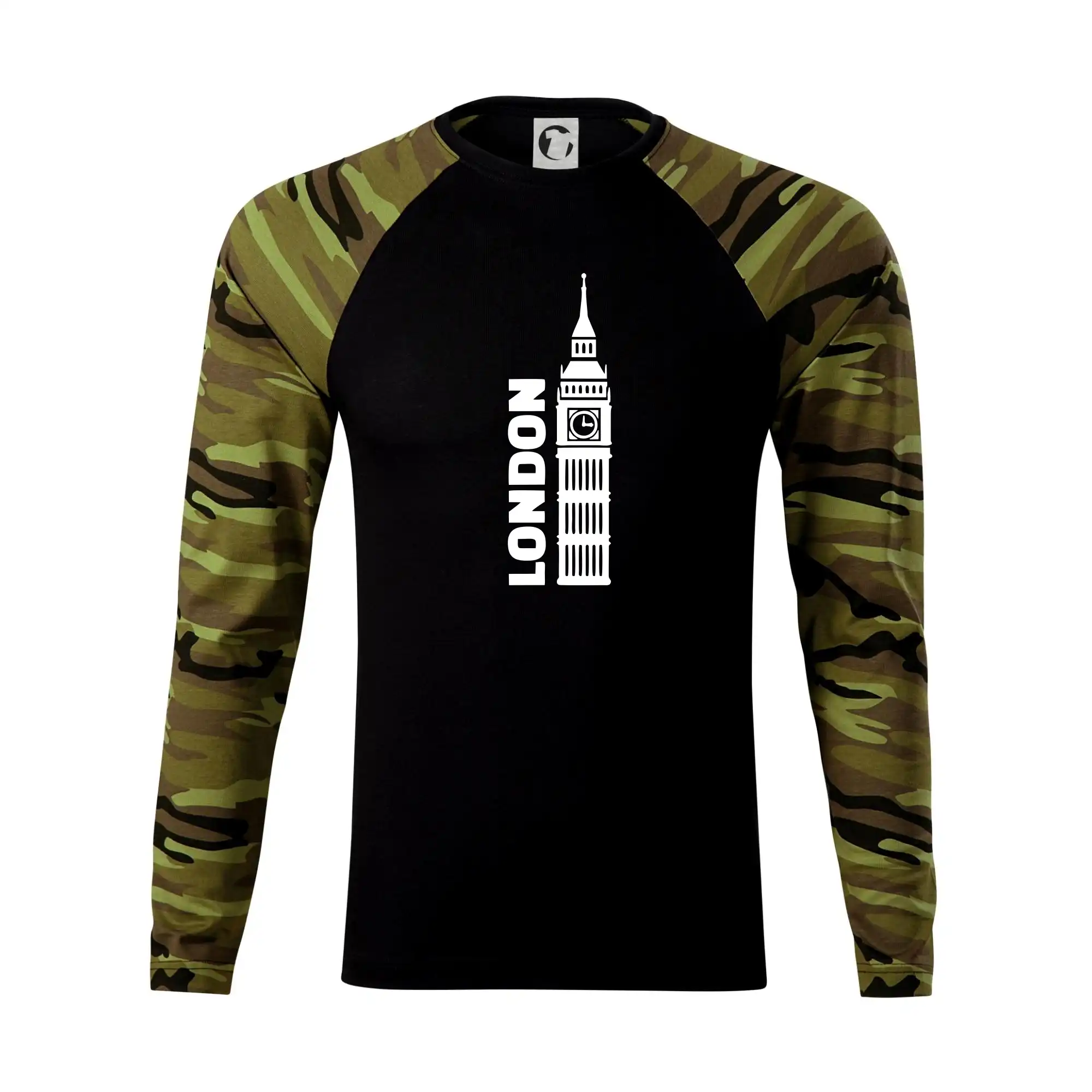 Tričká Anglicko - London veža - Camouflage LS
